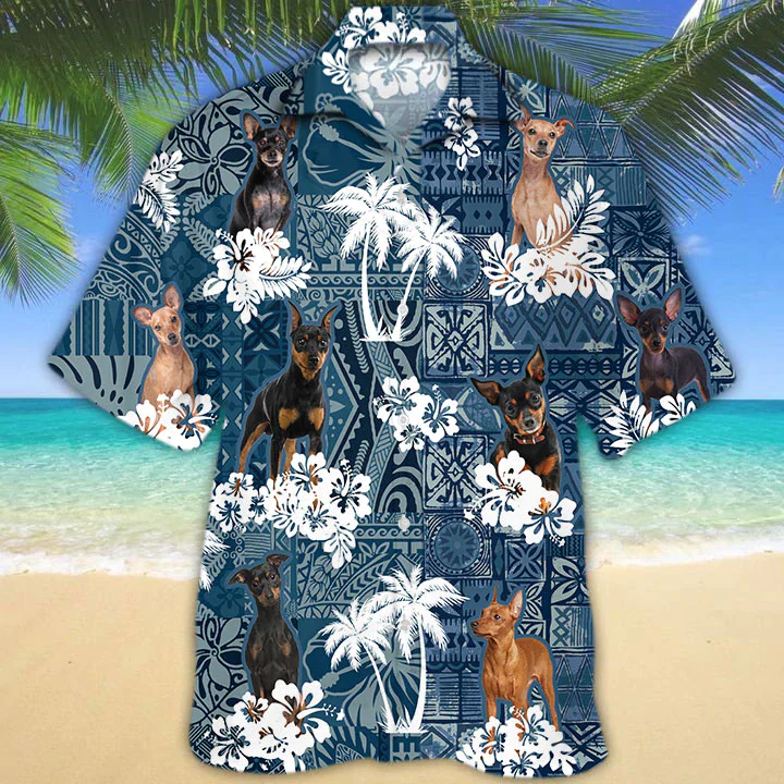 Miniature Pinscher Trendy Hawaiian Shirt, Flower Dog Short Sleeve Hawaiian Aloha Shirt For Men, Women, Gift For Summer Miniature Pinscher Trendy Hawaiian Shirt, Flower Dog Short Sleeve Hawaiian Aloha Shirt For Men, Women, Gift For Summer