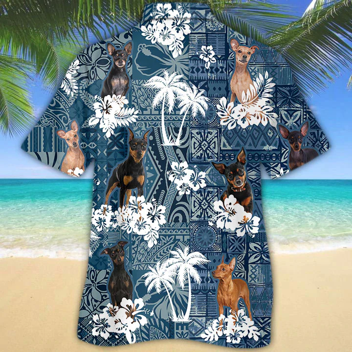 Miniature Pinscher Trendy Hawaiian Shirt, Flower Dog Short Sleeve Hawaiian Aloha Shirt For Men, Women, Gift For Summer