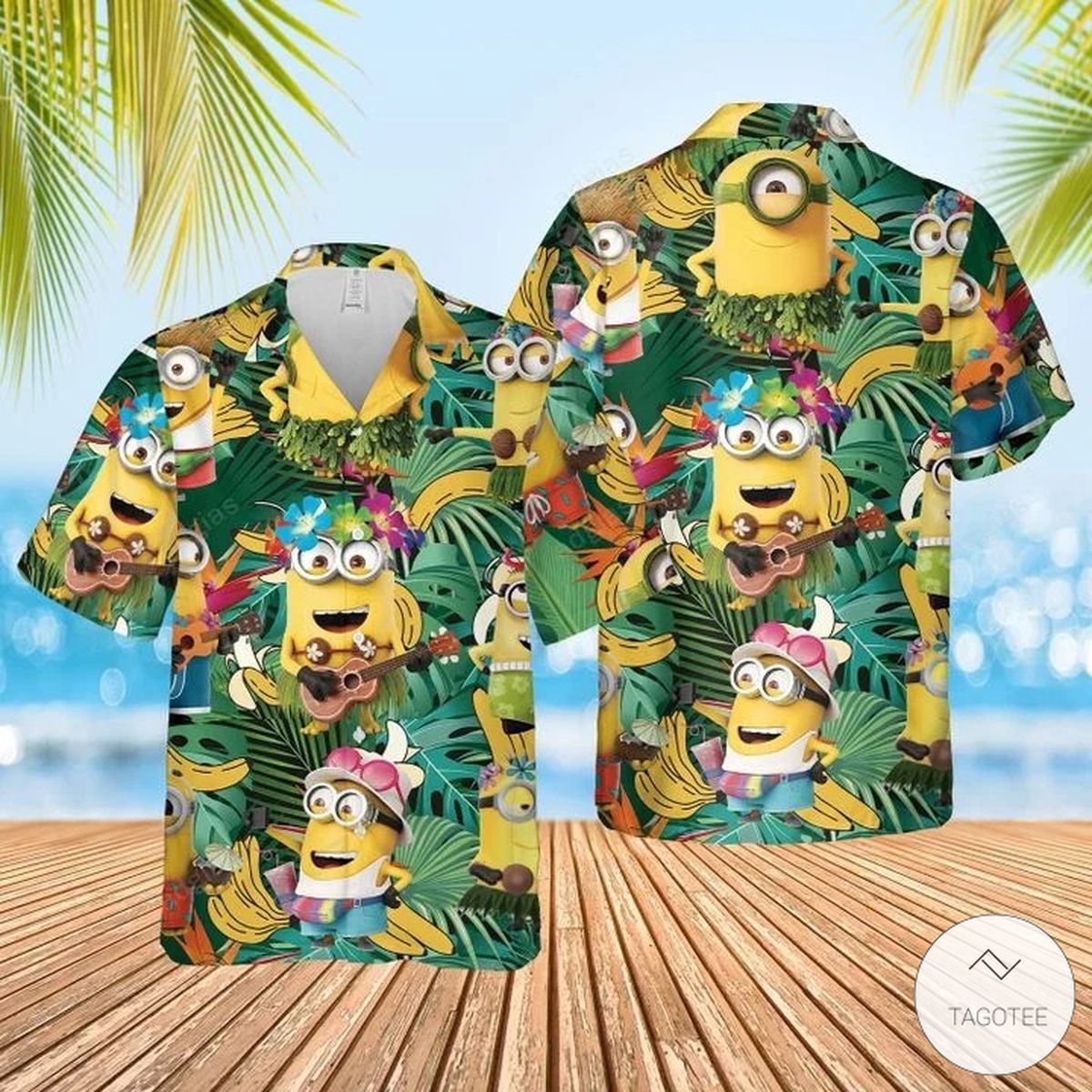 Minions Cartoon Inspired Hawaiian Shirt Design