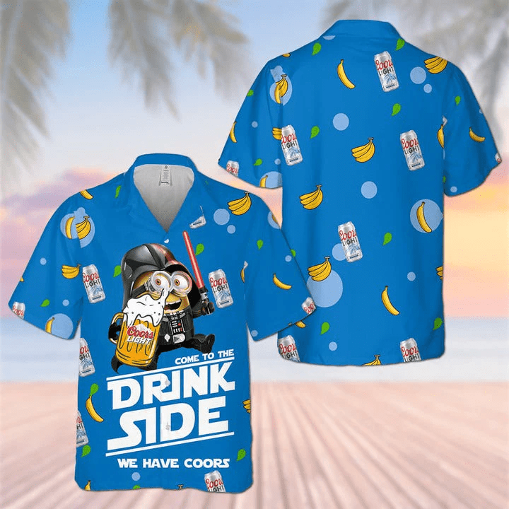 Minions Hawaiian Shirt Come To The Drink Side We Have Cors Minions Hawaii Shirt Funny Minions Aloha Shirt
