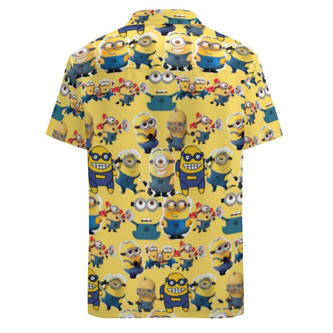 Minions Hawaiian Shirt Minions Characters Pattern Yellow Hawaii Shirt Minions Aloha Shirt