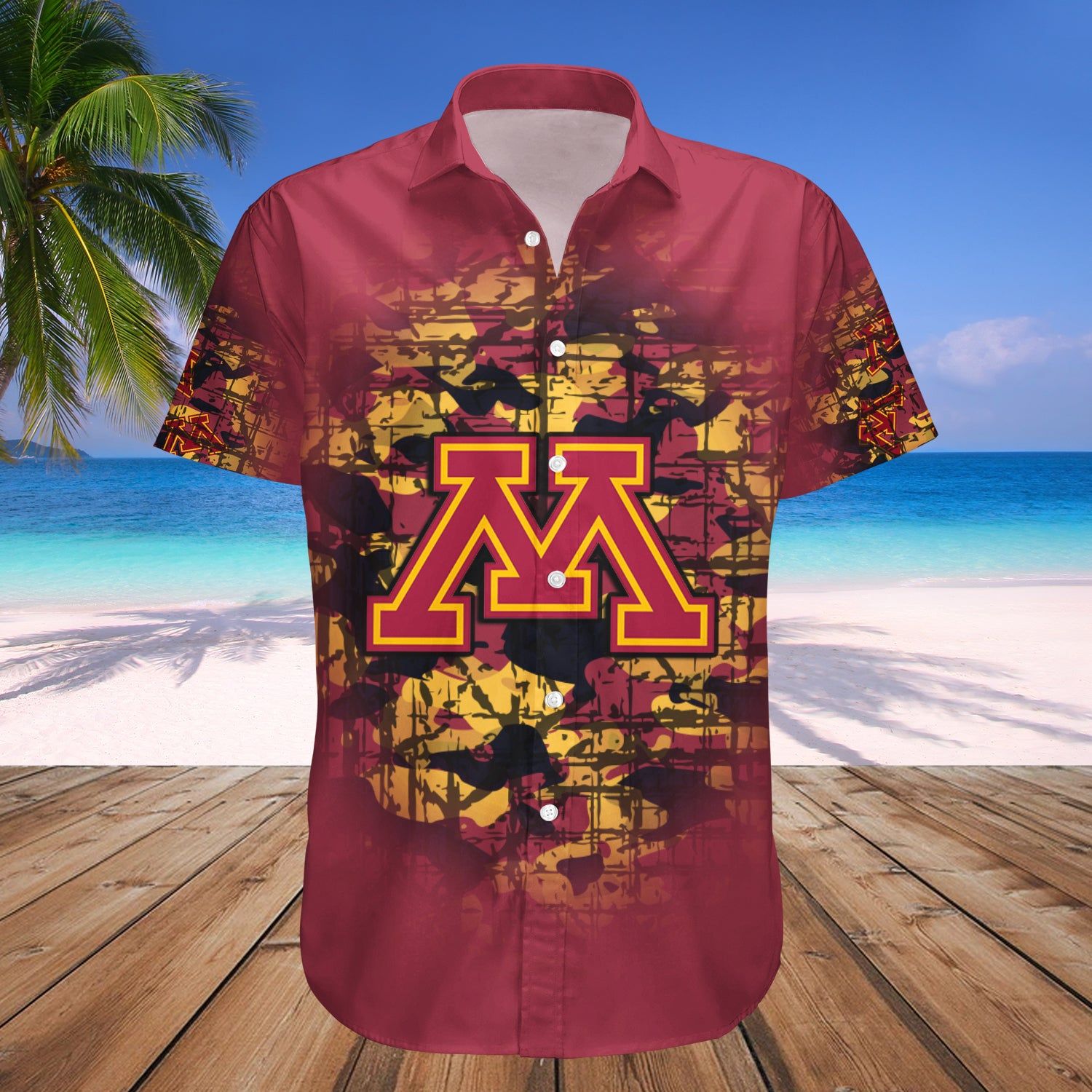 Minnesota Golden Gophers Hawaii Shirt Camouflage Vintage – NCAA