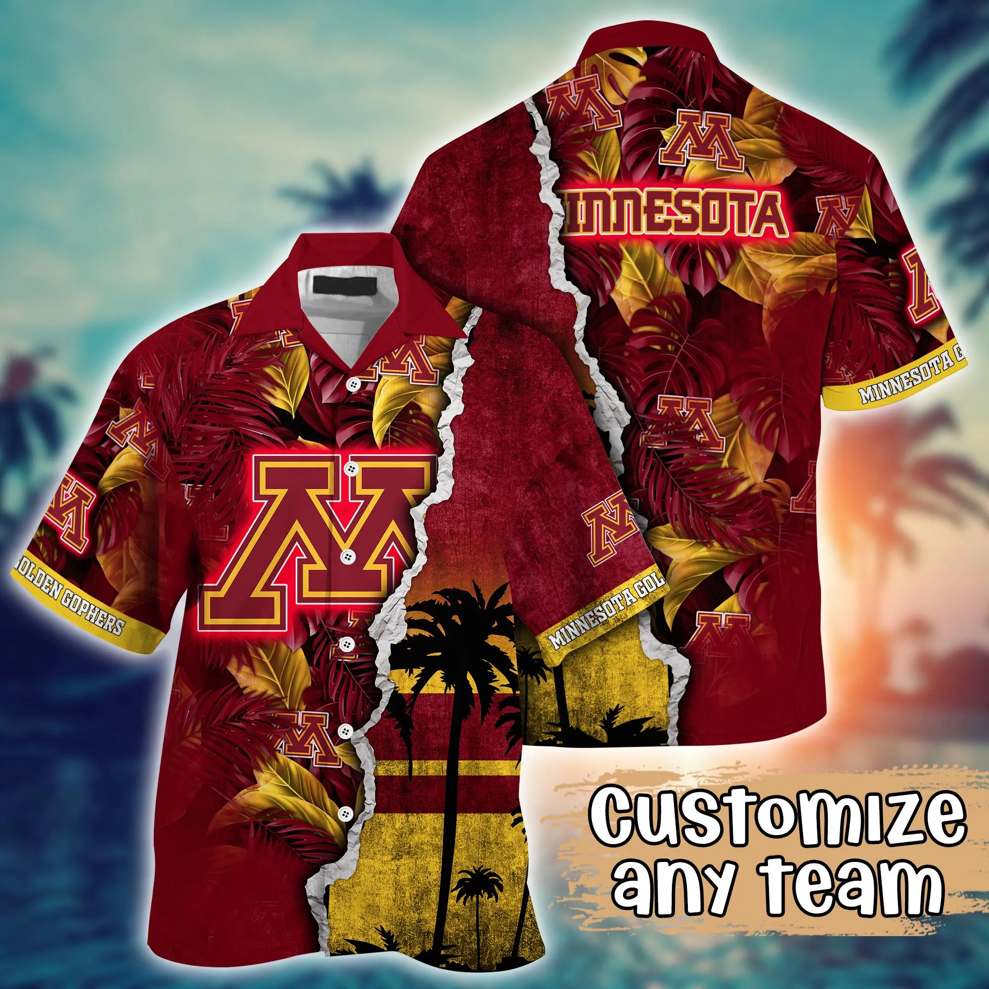Minnesota Golden Gophers NCAA Hawaiian Shirt Custom Fresh Mowed Lawns Aloha Shirt Minnesota Golden Gophers NCAA Hawaiian Shirt Custom Fresh Mowed Lawns Aloha Shirt