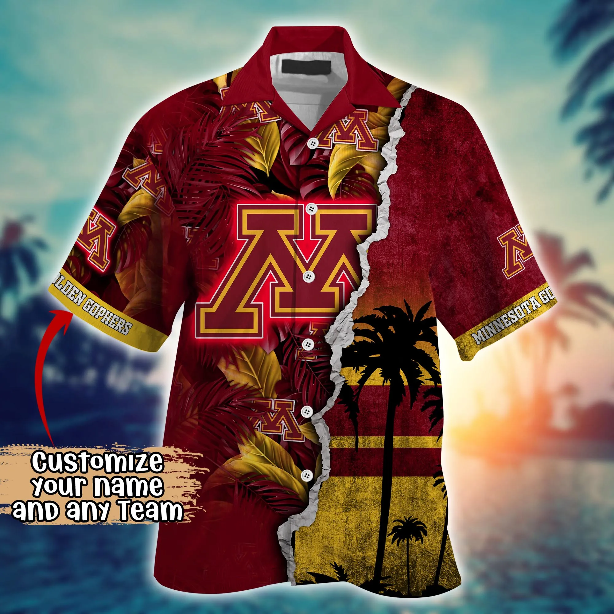 Minnesota Golden Gophers NCAA Hawaiian Shirt Custom Fresh Mowed Lawns Aloha Shirt