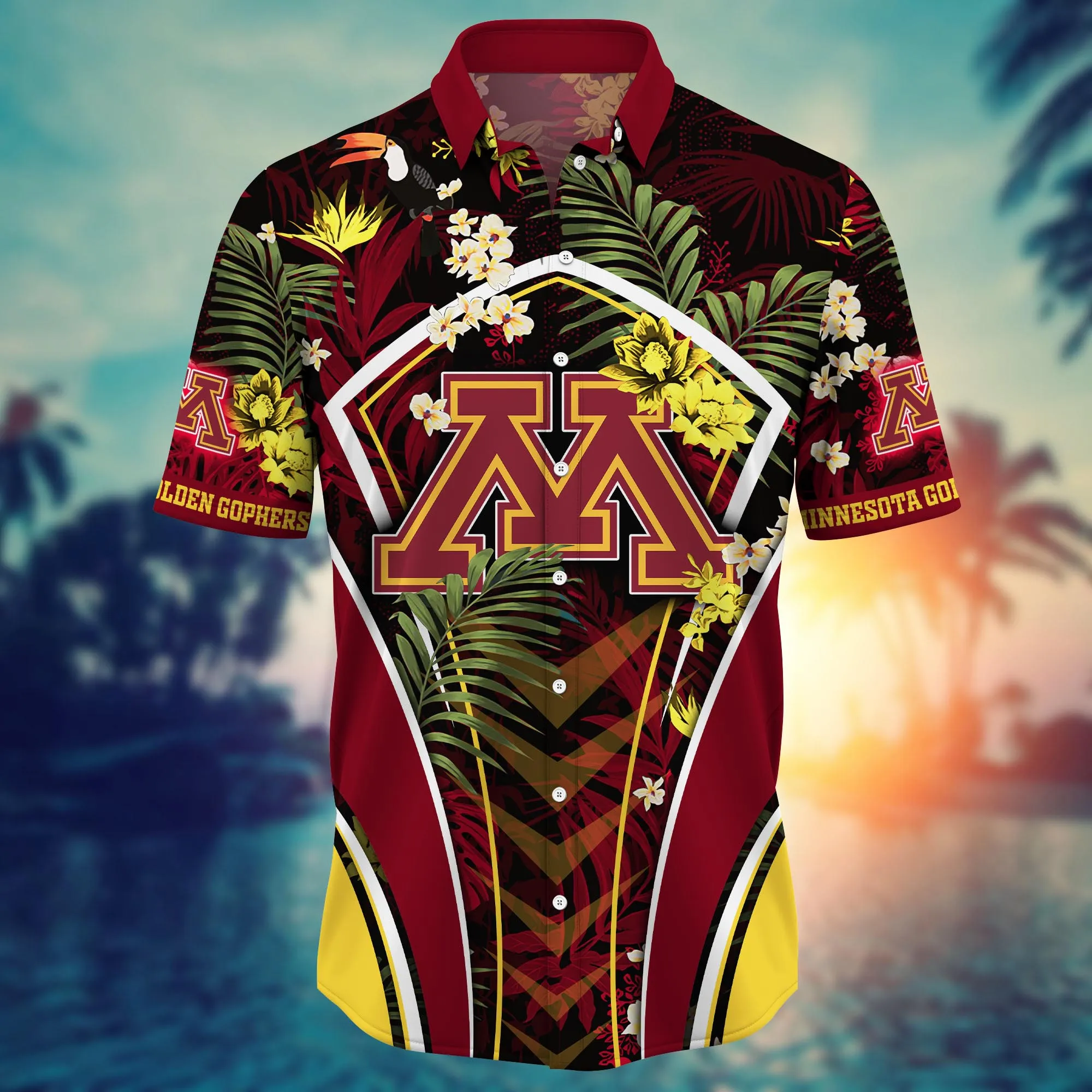 Minnesota Golden Gophers NCAA Hawaiian Shirt Getaways Aloha Shirt