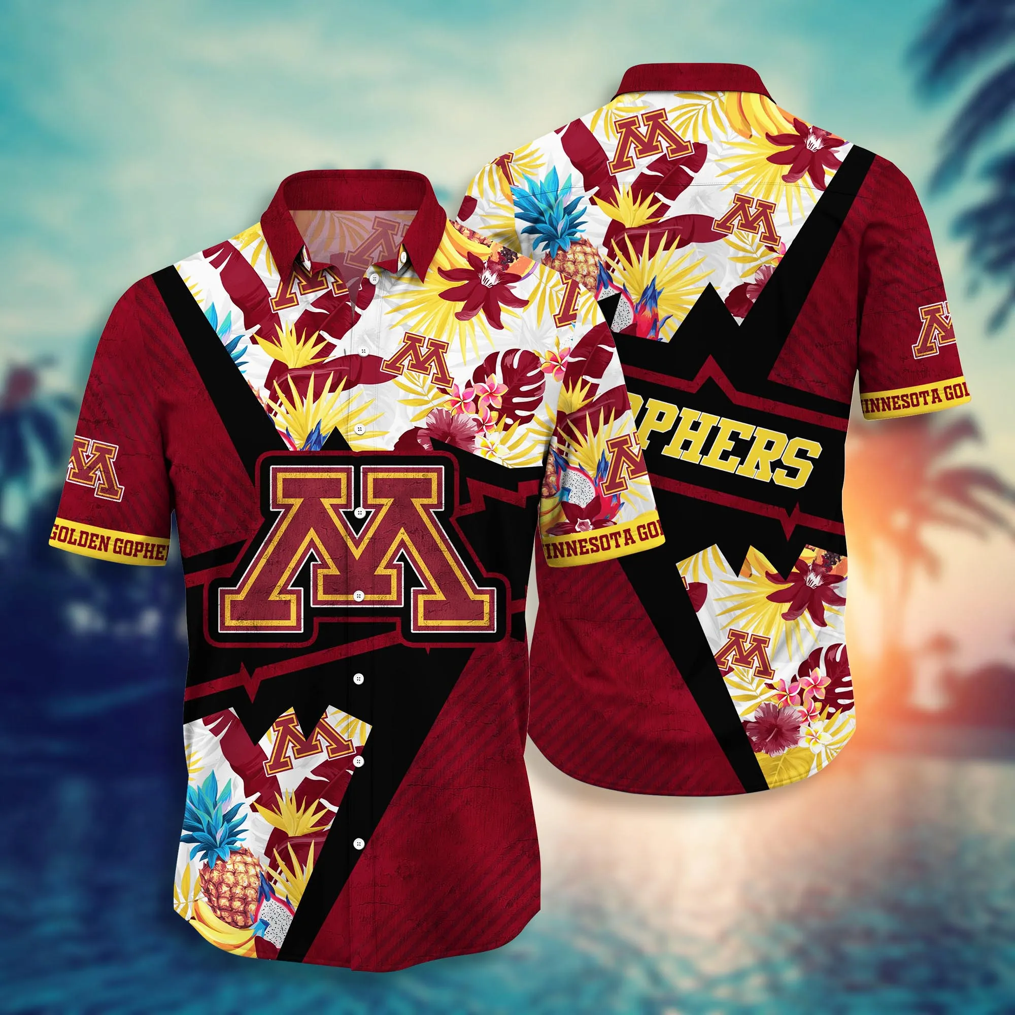 Minnesota Golden Gophers NCAA Hawaiian Shirt High Temperatures 11-A-Side Shirts Minnesota Golden Gophers NCAA Hawaiian Shirt High Temperatures 11-A-Side Shirts