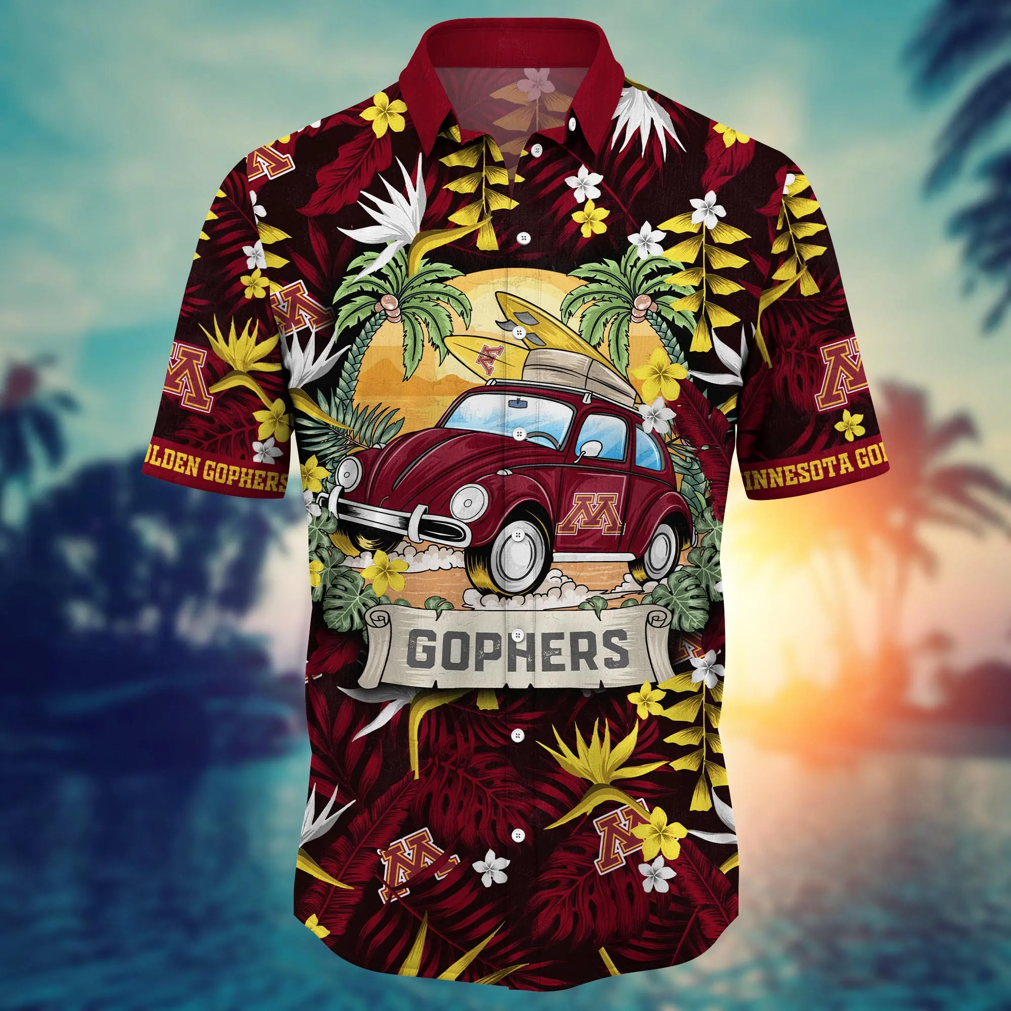 Minnesota Golden Gophers NCAA Hawaiian Shirt Picnicstime Aloha Shirt