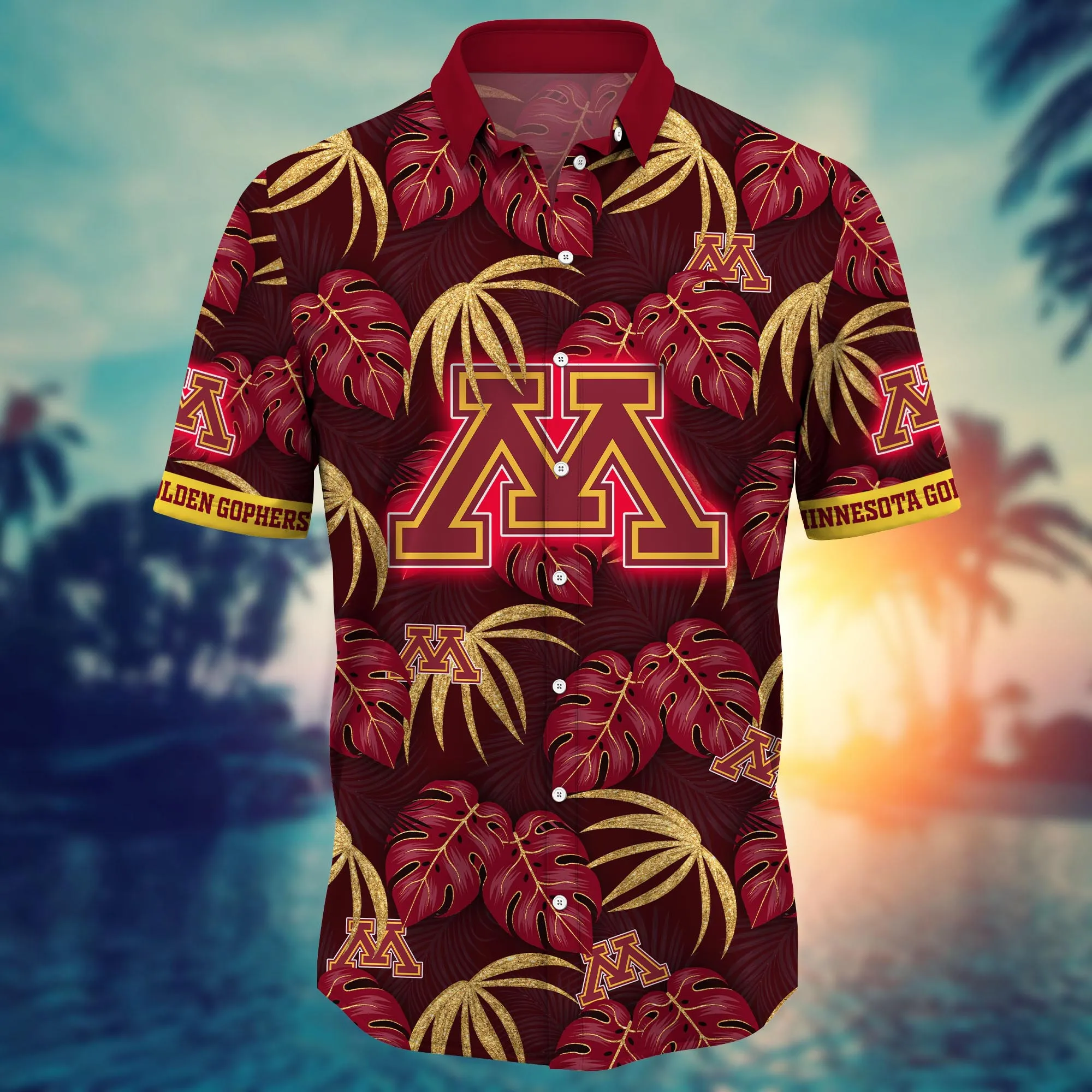 Minnesota Golden Gophers NCAA Hawaiian Shirt Sunrise Aloha Shirt