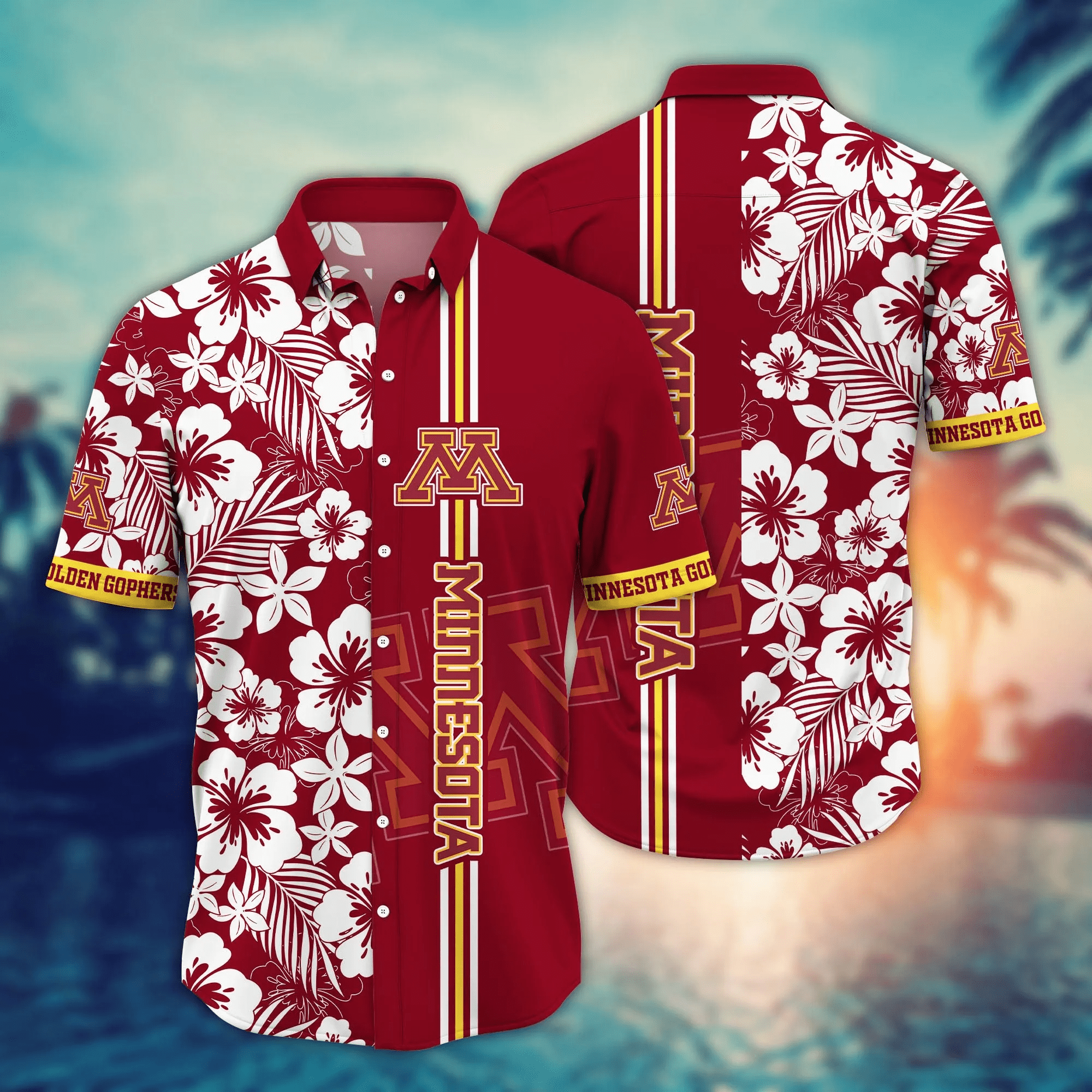 Minnesota Golden Gophers NCAA Hawaiian Shirt Traveltime Aloha Shirt Minnesota Golden Gophers NCAA Hawaiian Shirt Traveltime Aloha Shirt