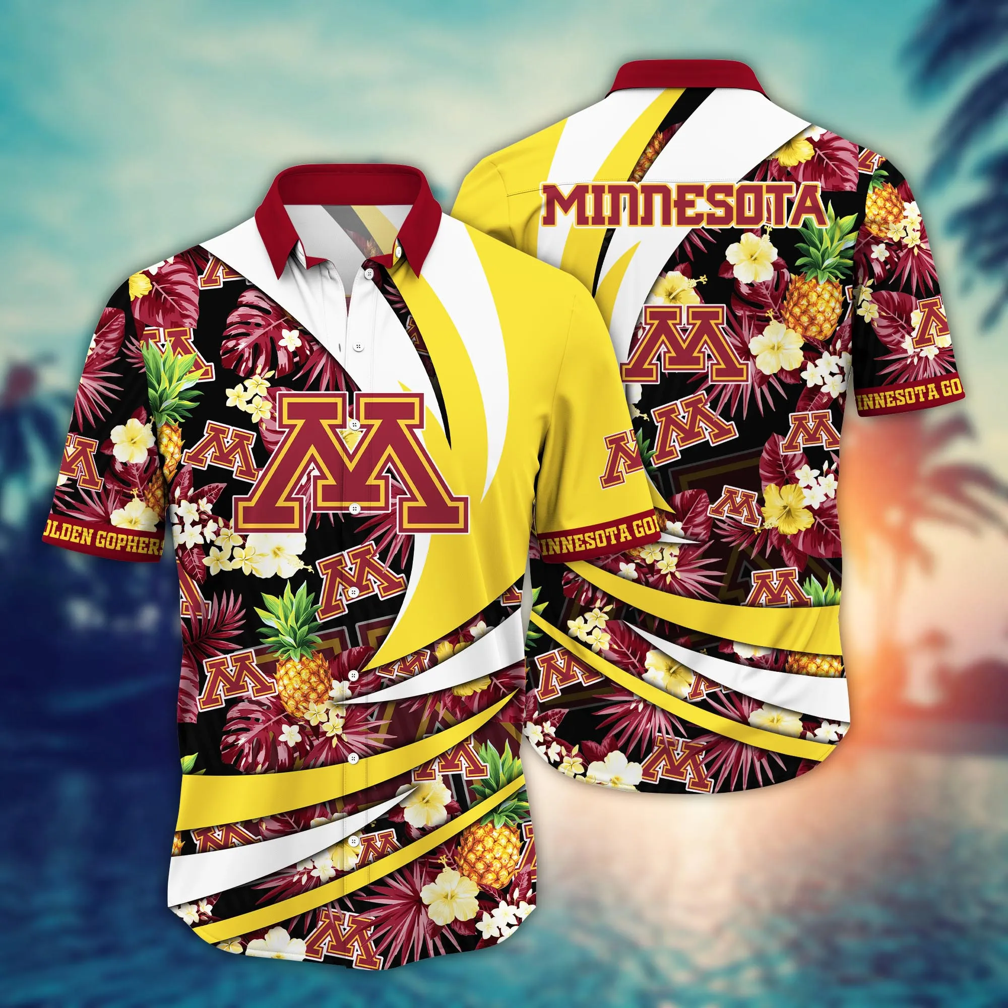 Minnesota Golden Gophers NCAA Hawaiian Shirt Vacation Time Aloha Shirt Minnesota Golden Gophers NCAA Hawaiian Shirt Vacation Time Aloha Shirt