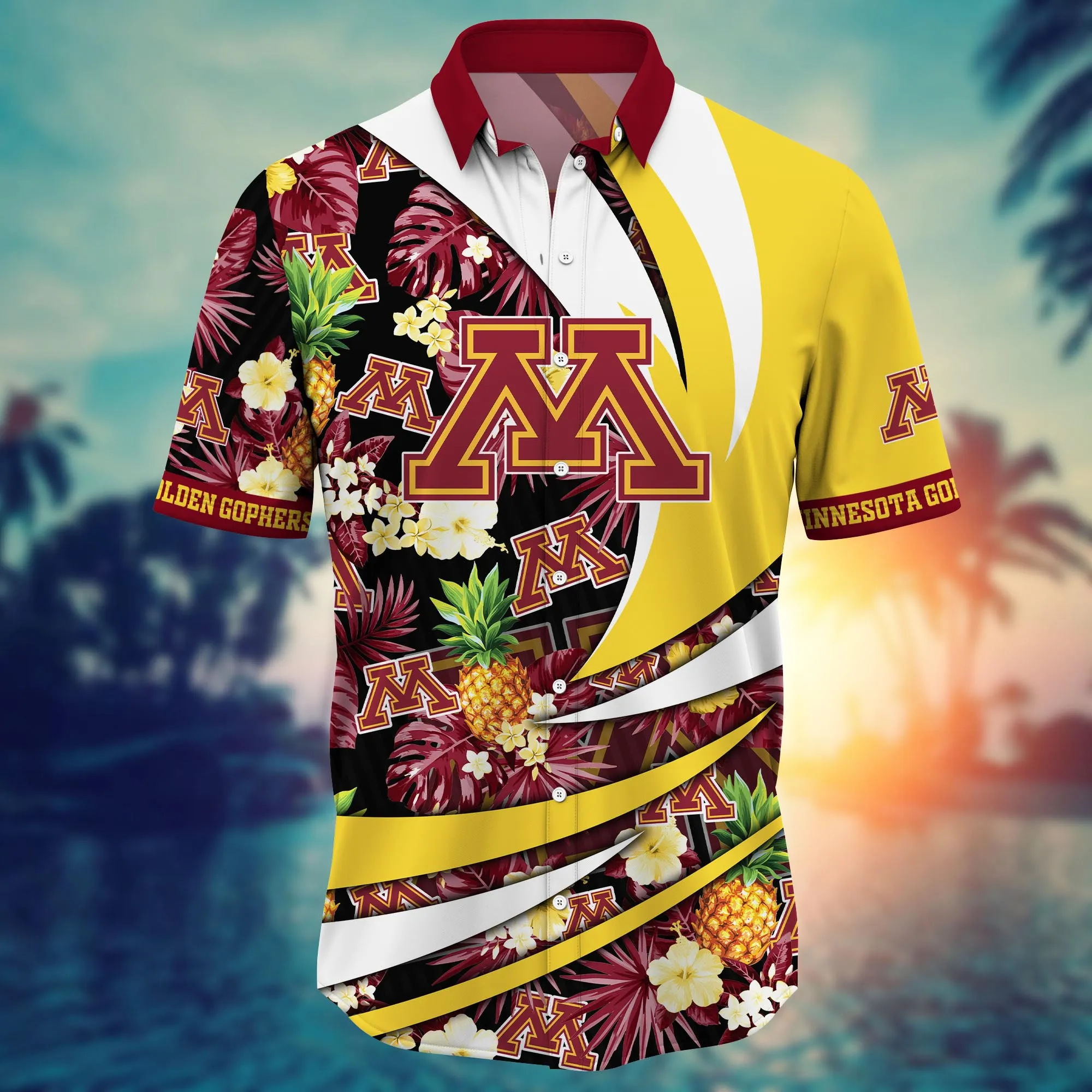 Minnesota Golden Gophers NCAA Hawaiian Shirt Vacation Time Aloha Shirt