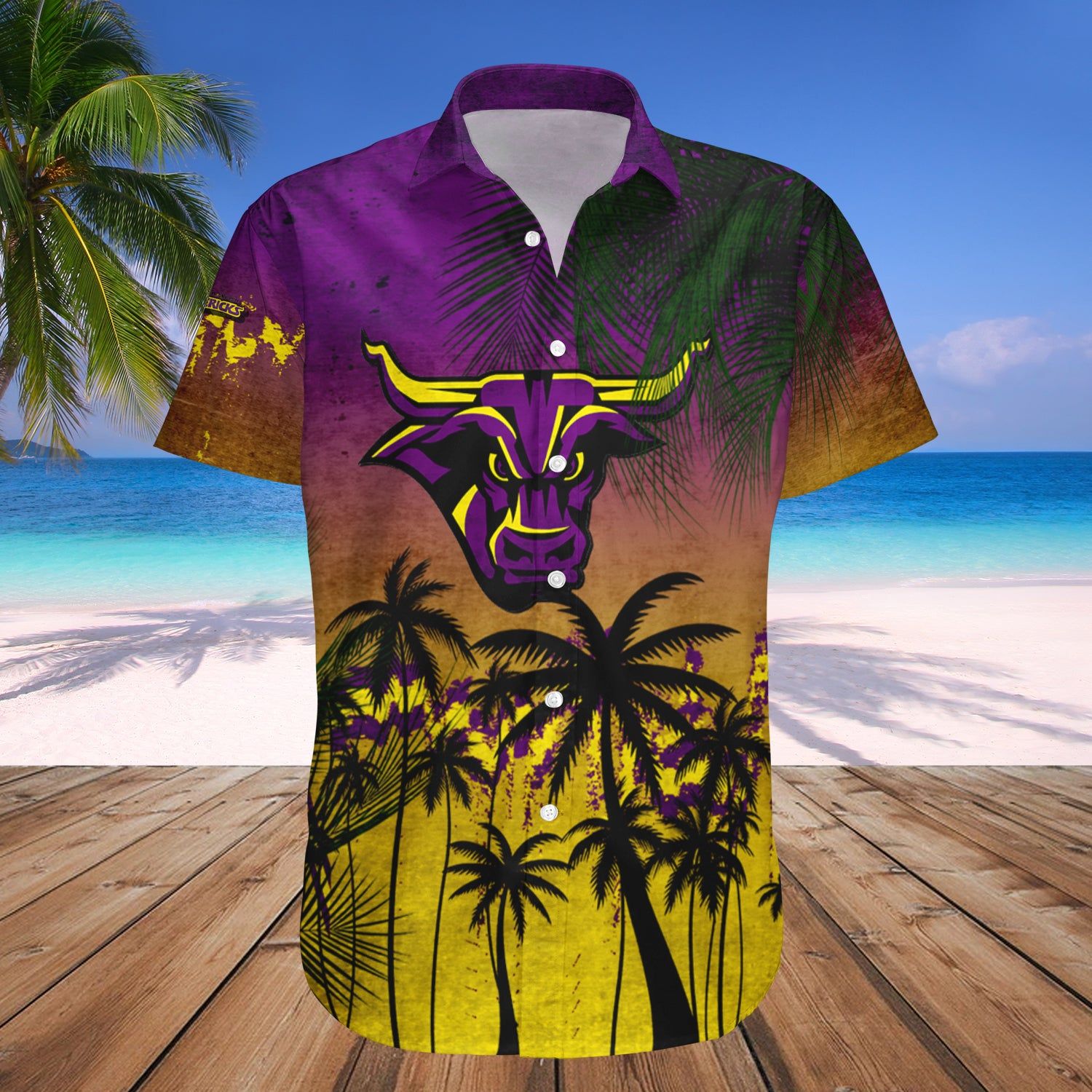 Minnesota State Mavericks Hawaii Shirt Coconut Tree Tropical Grunge – NCAA