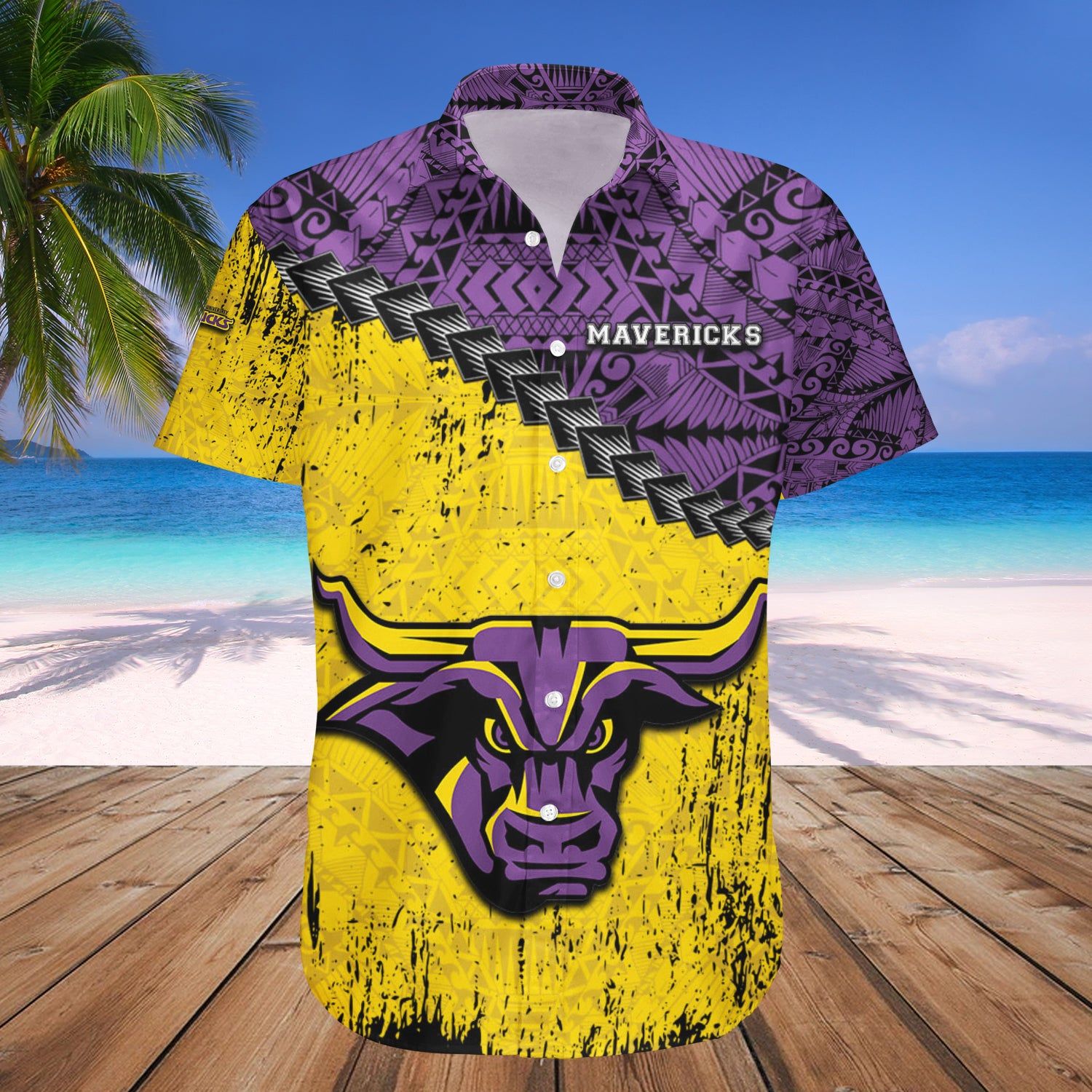 Minnesota State Mavericks Hawaii Shirt Grunge Polynesian Tattoo – NCAA