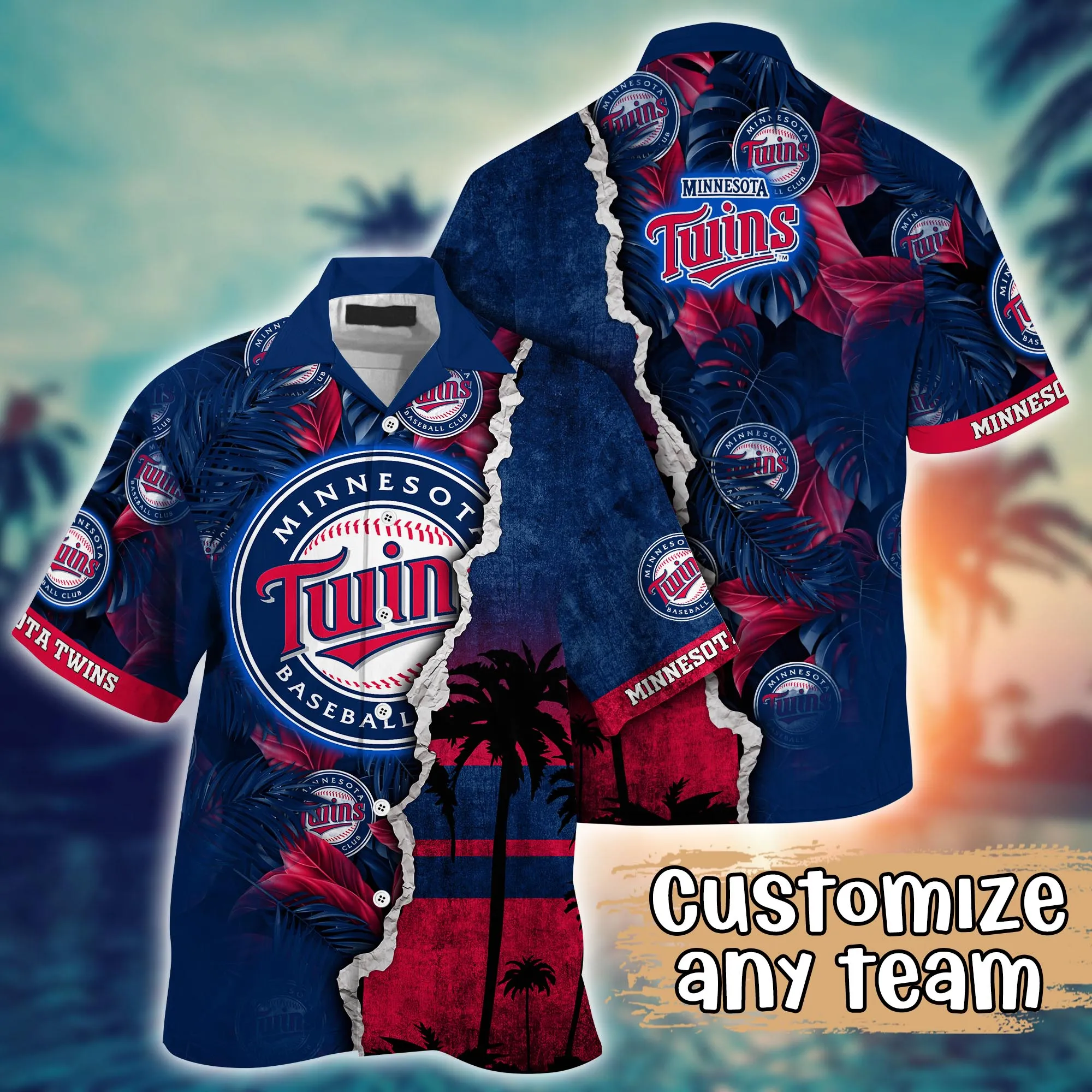 Minnesota Twins MLB Hawaiian Shirt Custom Evening Strolls Aloha Shirt Minnesota Twins MLB Hawaiian Shirt Custom Evening Strolls Aloha Shirt