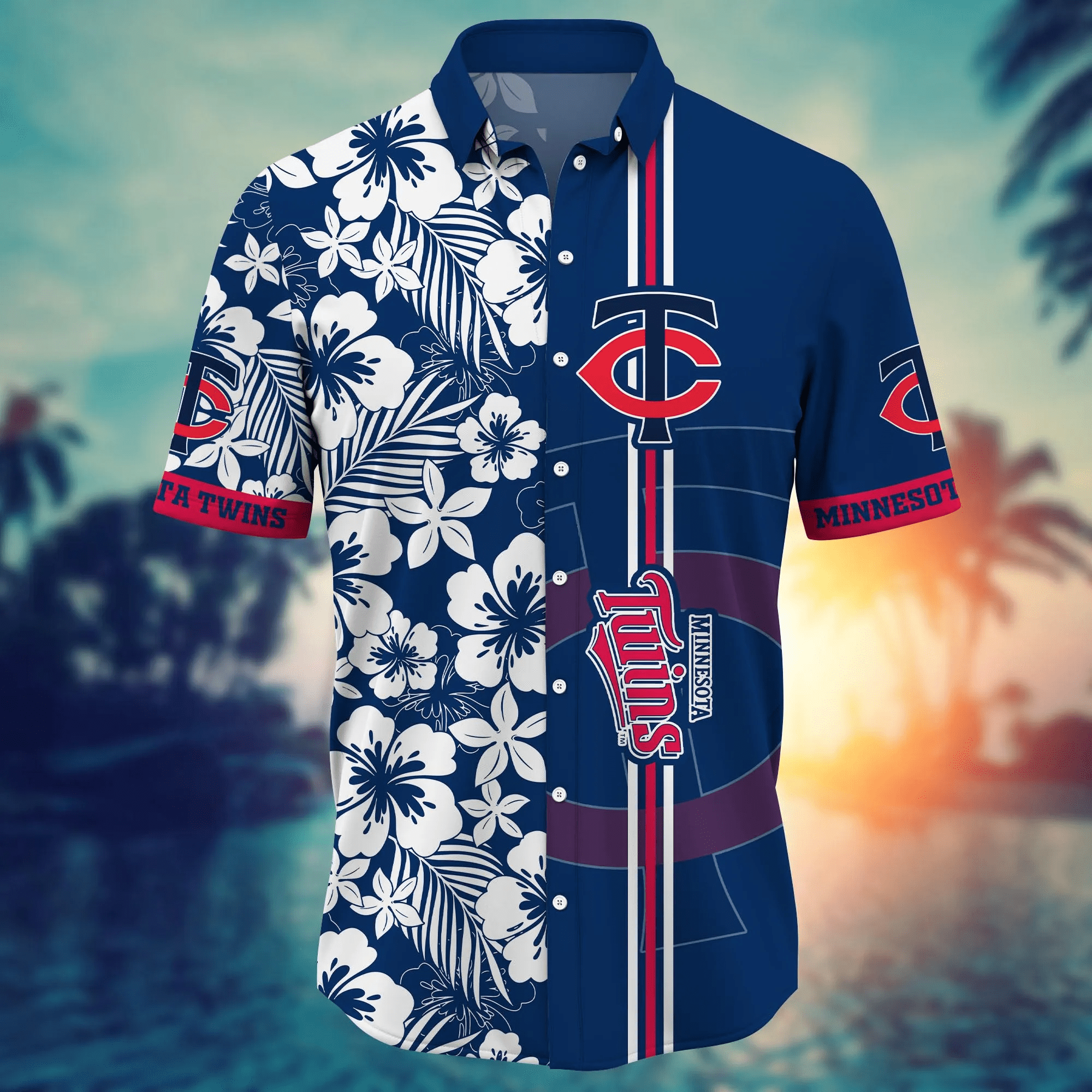 Minnesota Twins MLB Hawaiian Shirt Ice-Cold Drinkstime Aloha Shirt