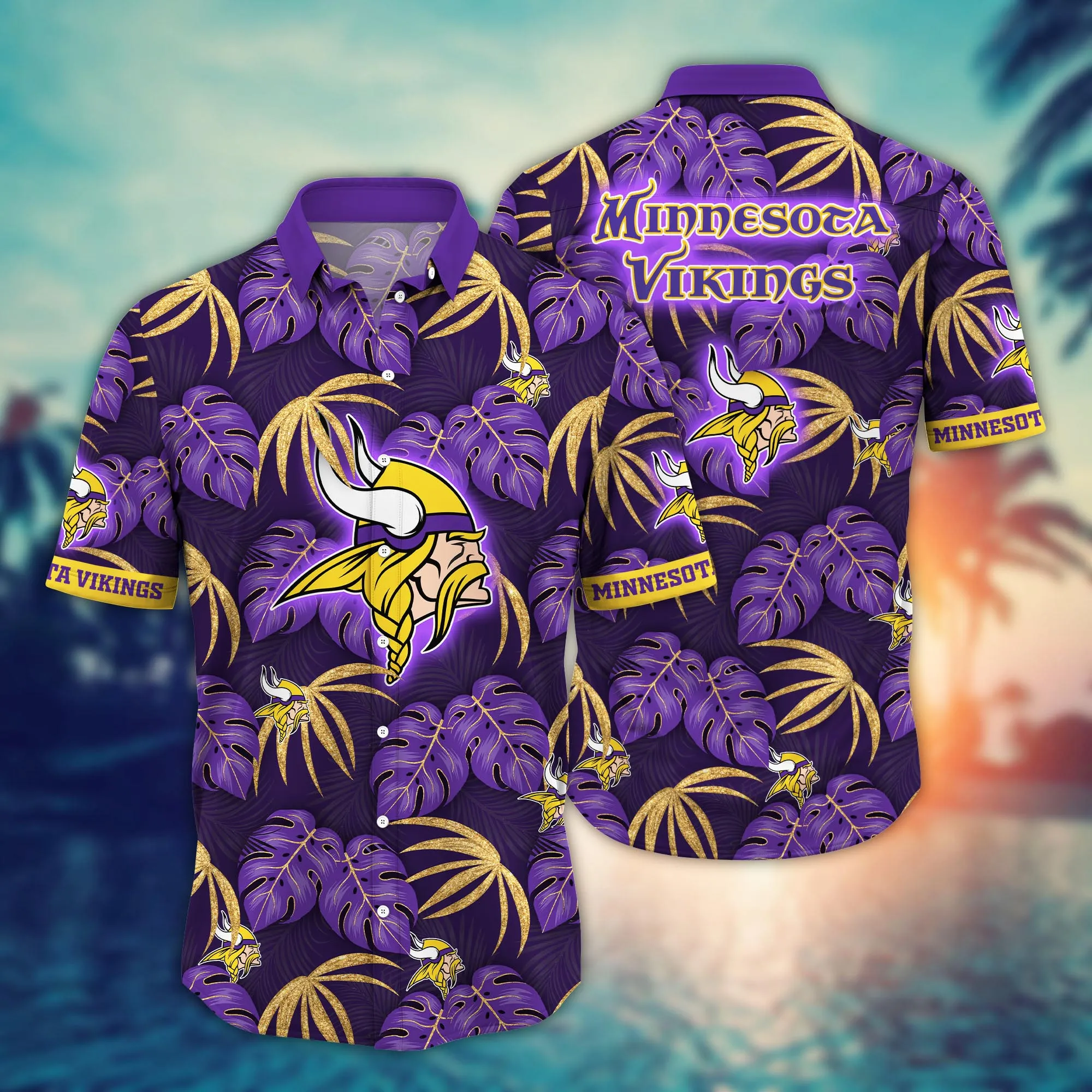 Minnesota Vikings NFL Hawaiian Shirt Lighthearted Aloha Shirt Minnesota Vikings NFL Hawaiian Shirt Lighthearted Aloha Shirt