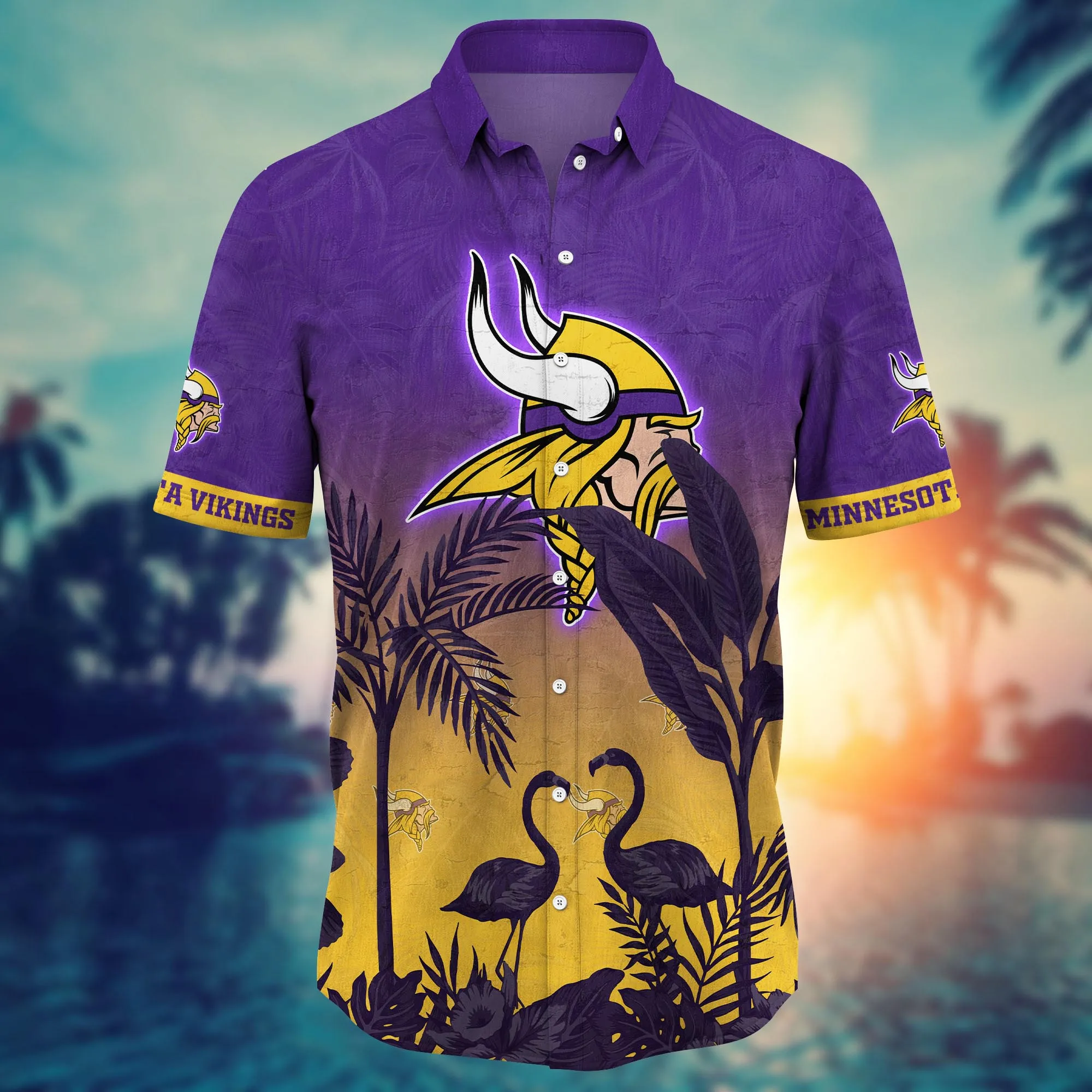 Minnesota Vikings NFL Hawaiian Shirt Mid-Yeartime Aloha Shirt