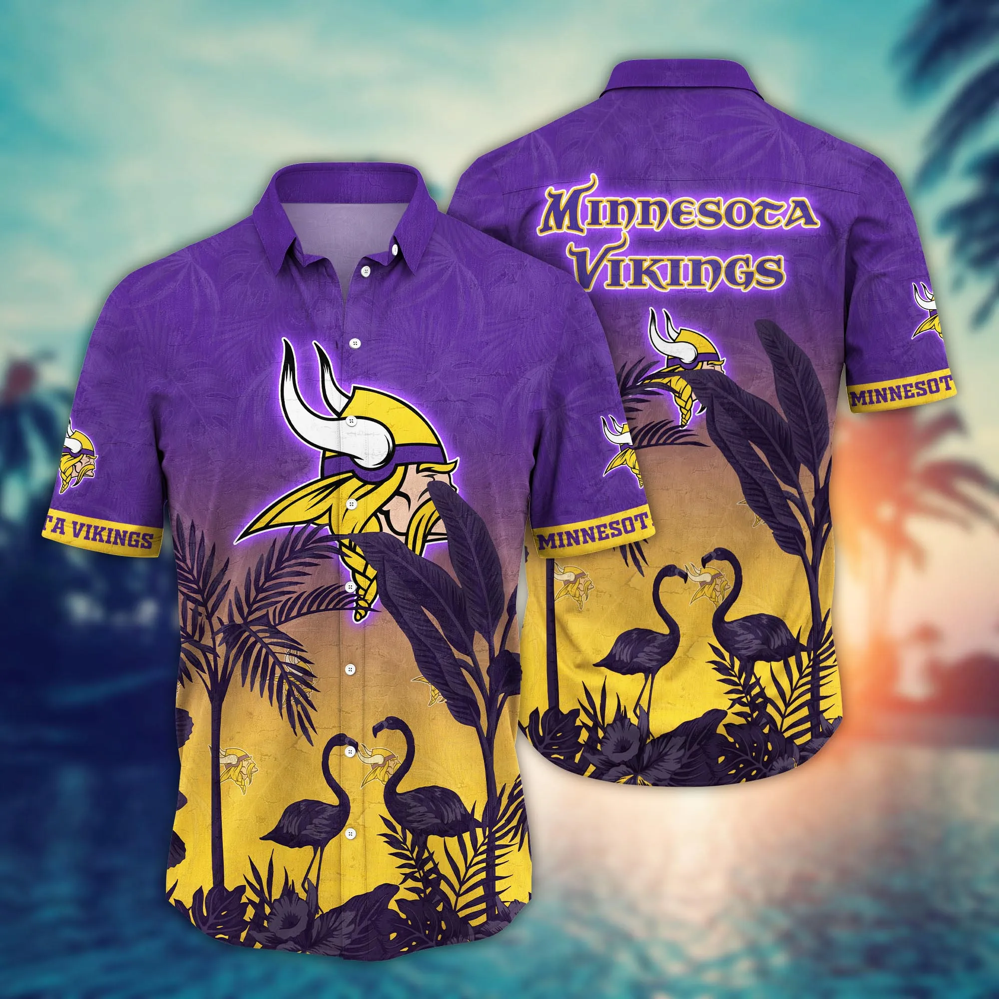 Minnesota Vikings NFL Hawaiian Shirt Mid-Yeartime Aloha Shirt