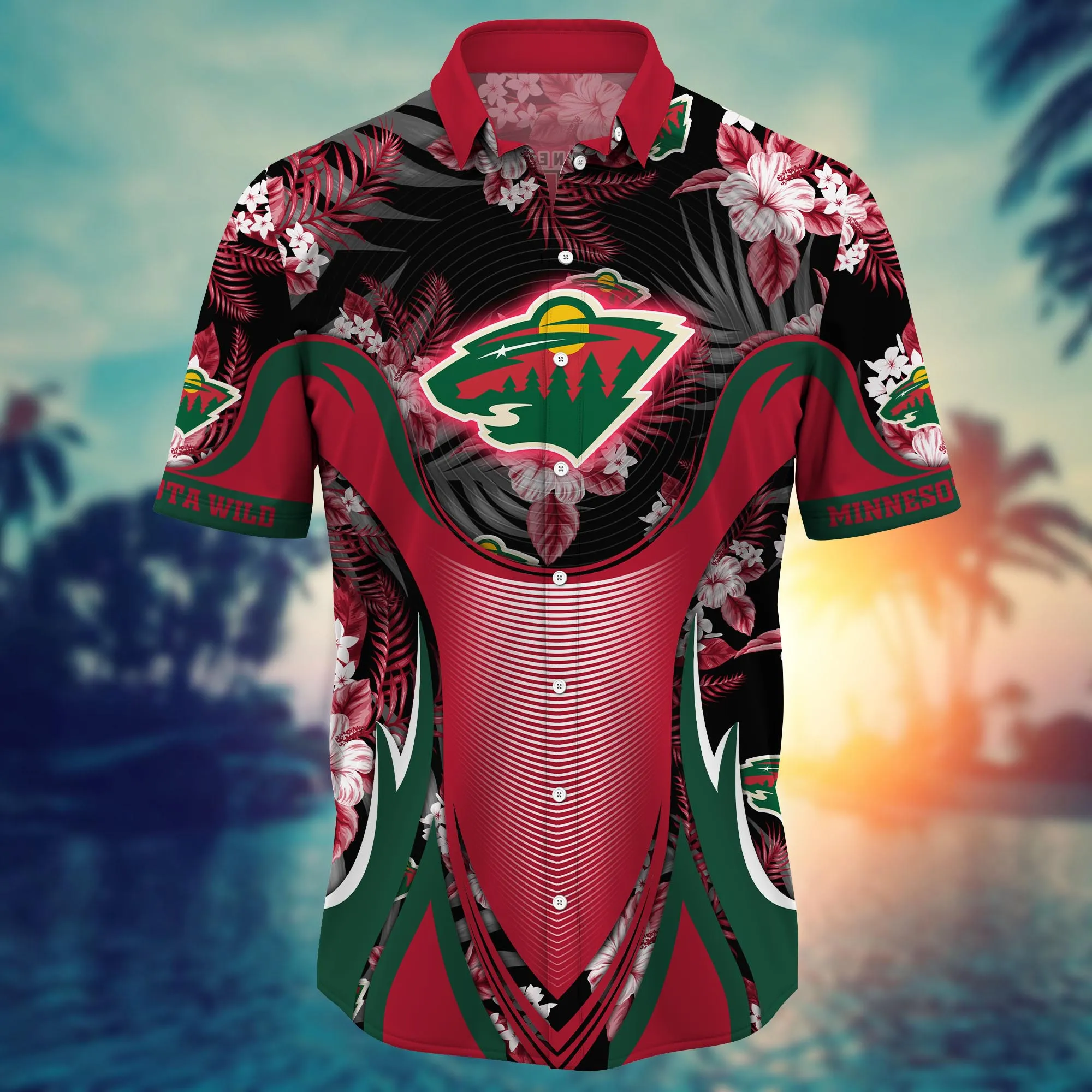 Minnesota Wild NHL Hawaiian Shirt Bikinis Aloha Shirt
