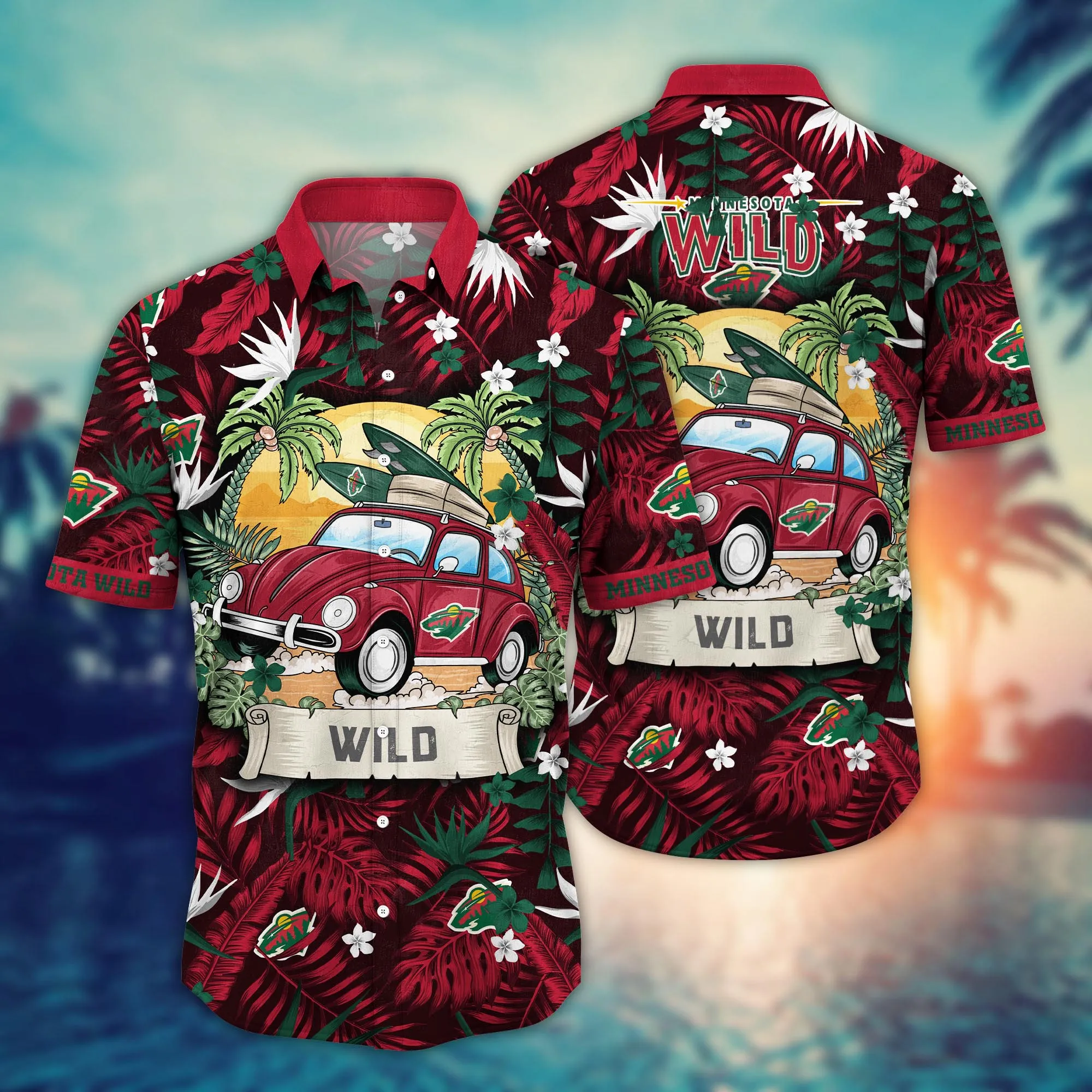 Minnesota Wild NHL Hawaiian Shirt Long Daystime Aloha Shirt Minnesota Wild NHL Hawaiian Shirt Long Daystime Aloha Shirt