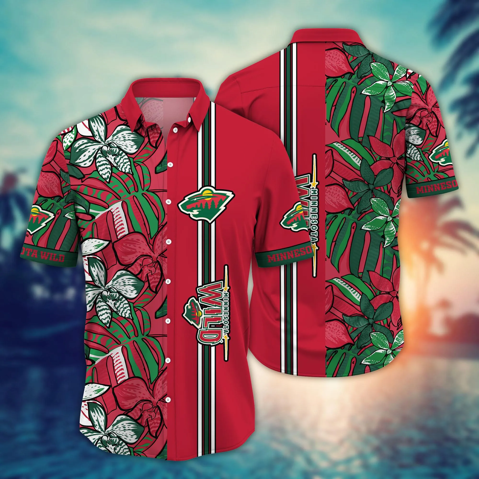 Minnesota Wild NHL Hawaiian Shirt Summer Fruits Aloha Shirt