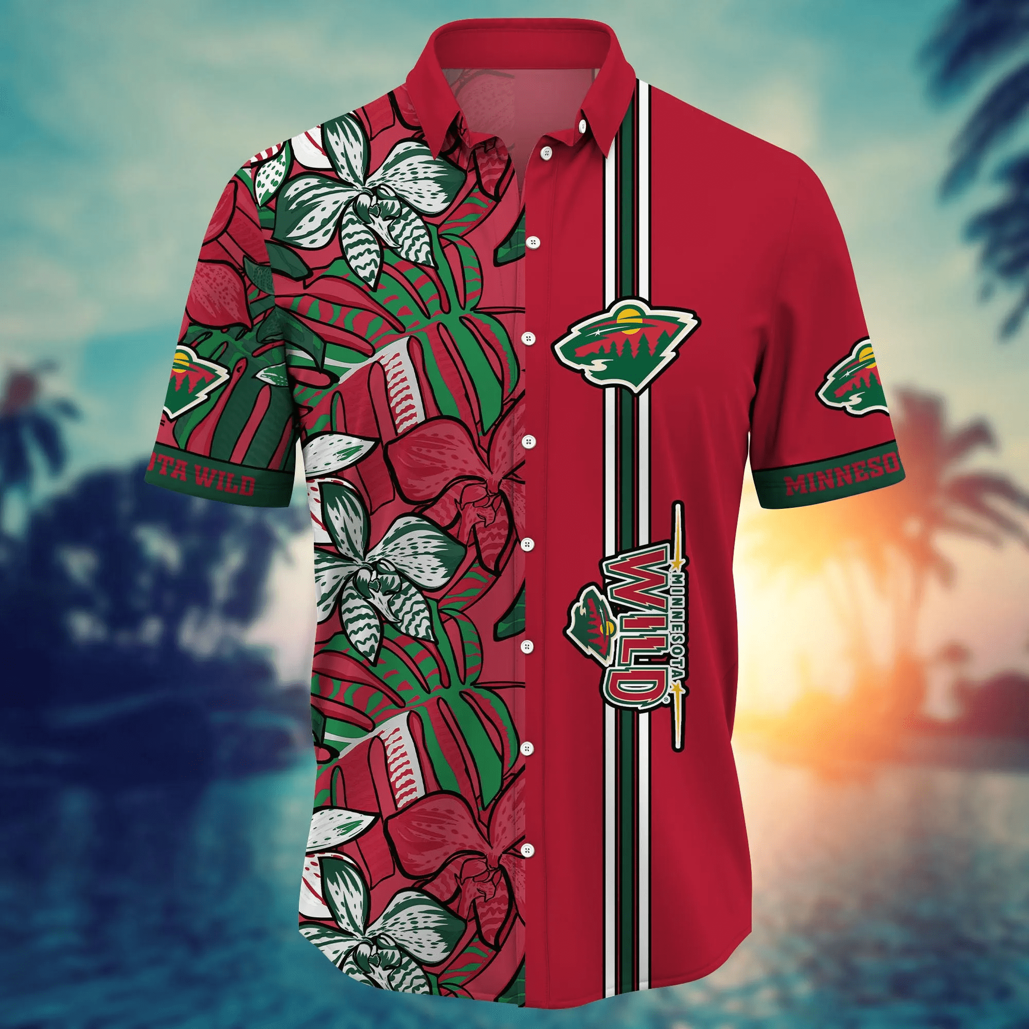 Minnesota Wild NHL Hawaiian Shirt Summer Fruits Aloha Shirt