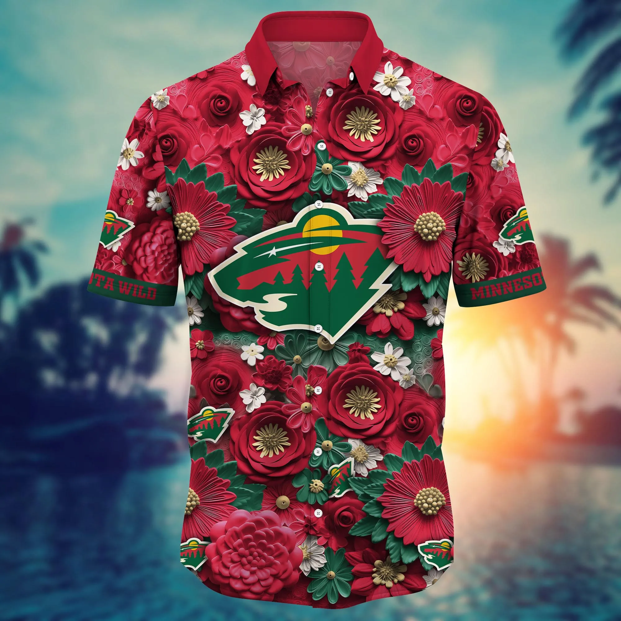 Minnesota Wild NHL Hawaiian Shirt Trending For This Summer Customize Shirt Any Team