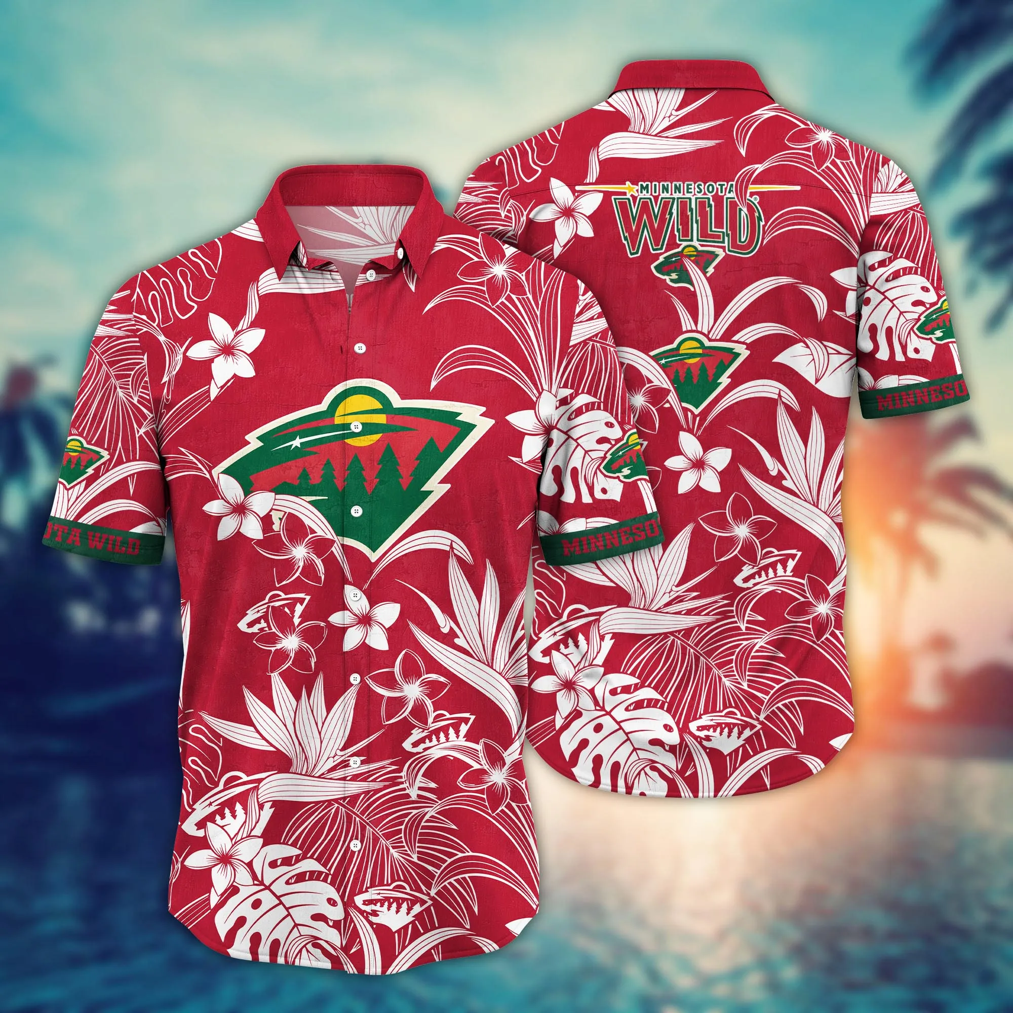 Minnesota Wild NHL Hawaiian Shirt Vacation Aloha Shirt Minnesota Wild NHL Hawaiian Shirt Vacation Aloha Shirt