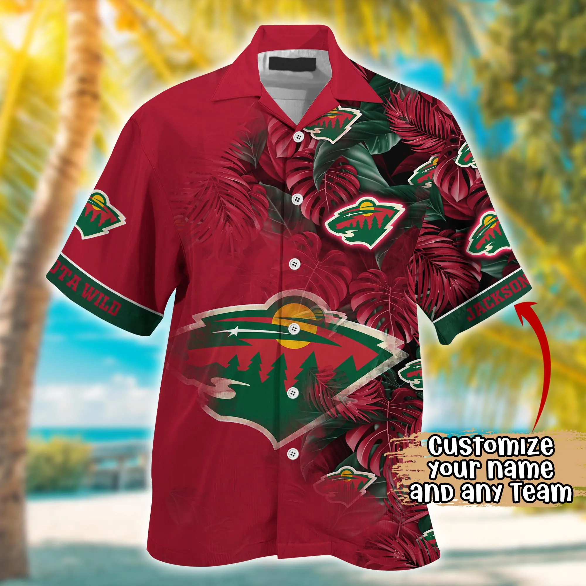 Minnesota Wild NHL Summer Hawaii Shirt And Tshirt Custom Aloha Shirt