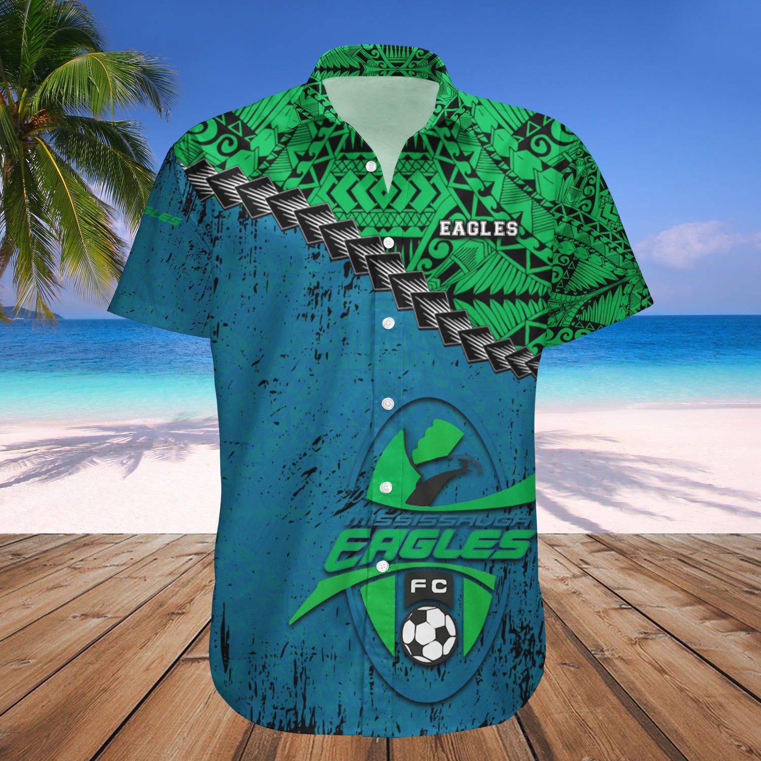 Mississauga Eagles Fc Hawaii Shirt Grunge Polynesian Tattoo – Ca Soccer