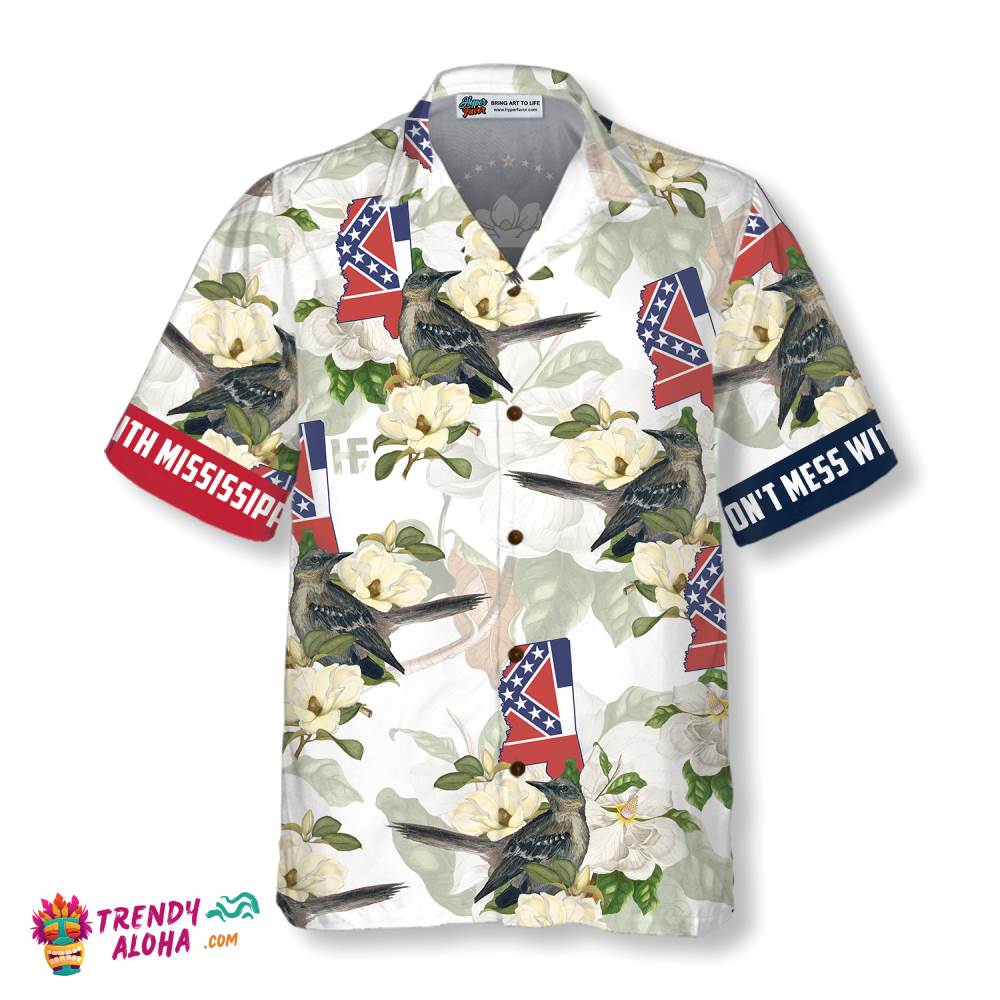 Mississippi Mockingbird And Magnolia Hawaiian Shirt