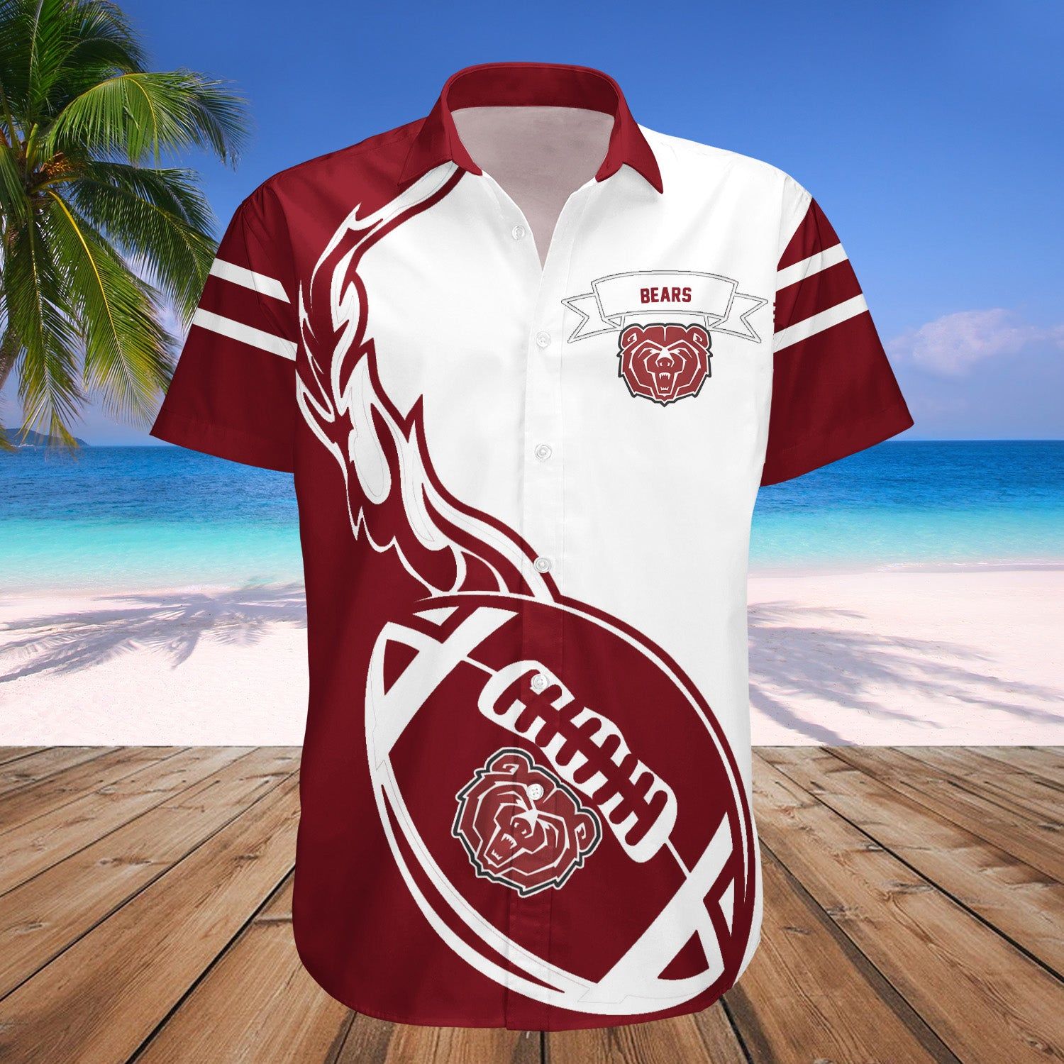 Missouri State Bears Hawaii Shirt Flame Ball – NCAA