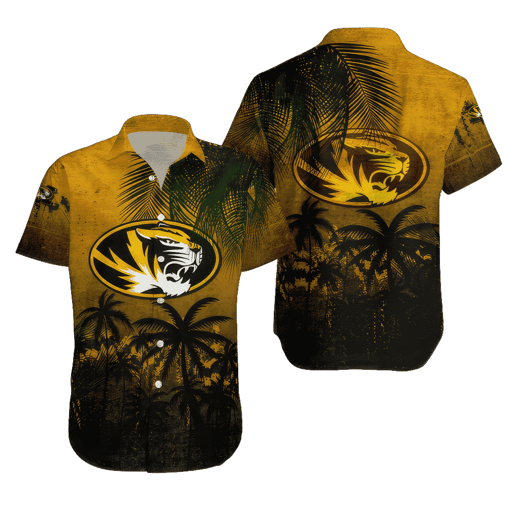 Missouri Tigers Hawaii Shirt Coconut Tree Tropical Grunge – NCAA