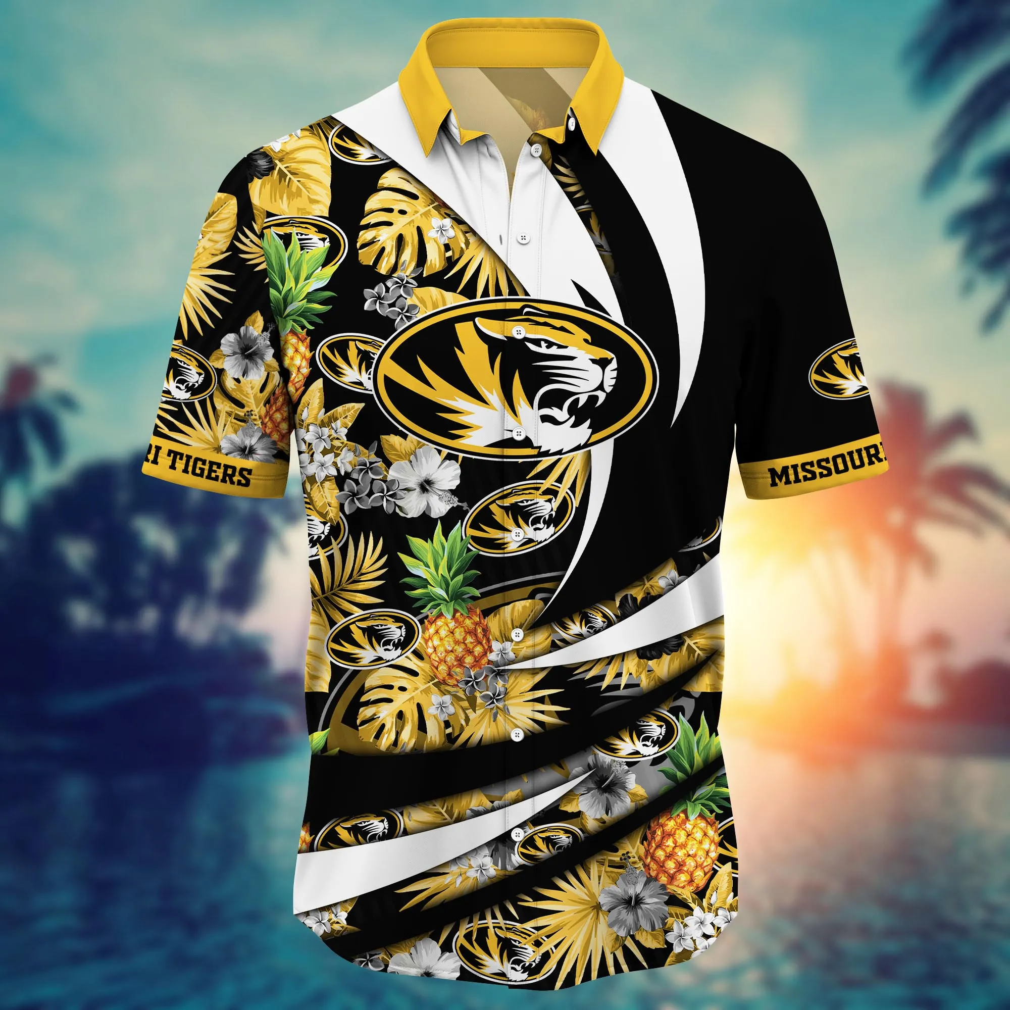 Missouri Tigers NCAA Hawaiian Shirt Ocean Waves Aloha Shirt