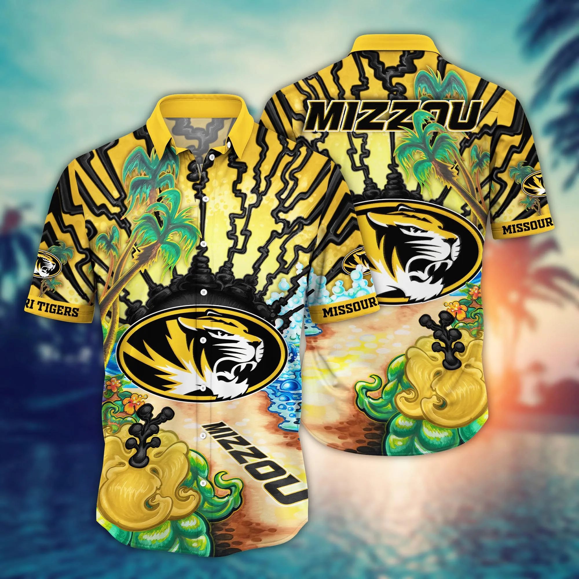 Missouri Tigers NCAA Hawaiian Shirt Warm Daystime Aloha Shirt Missouri Tigers NCAA Hawaiian Shirt Warm Daystime Aloha Shirt