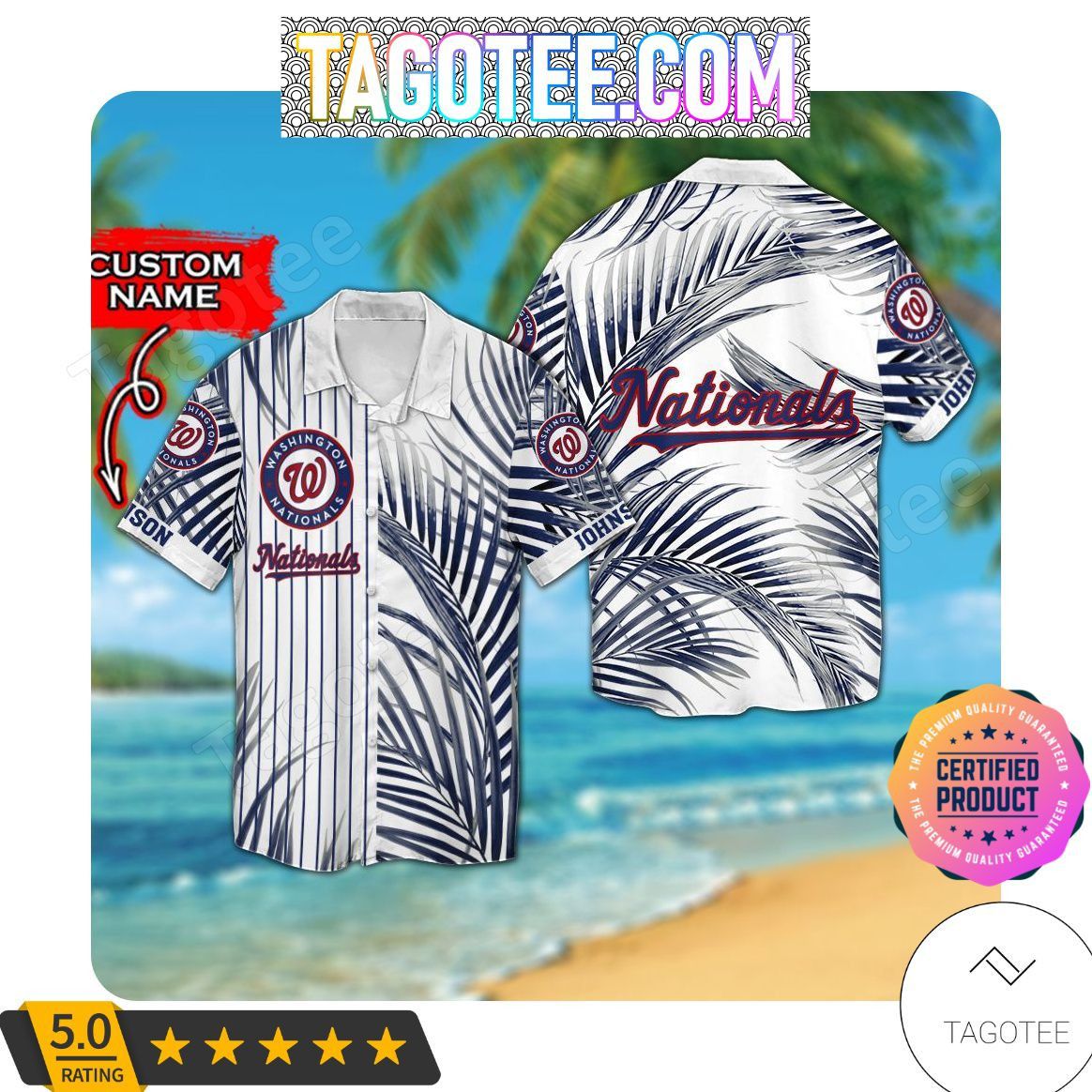 Mlb Washington Nationals Custom Name Trendy Hawaiian Shirt V3 Aloha Shirt