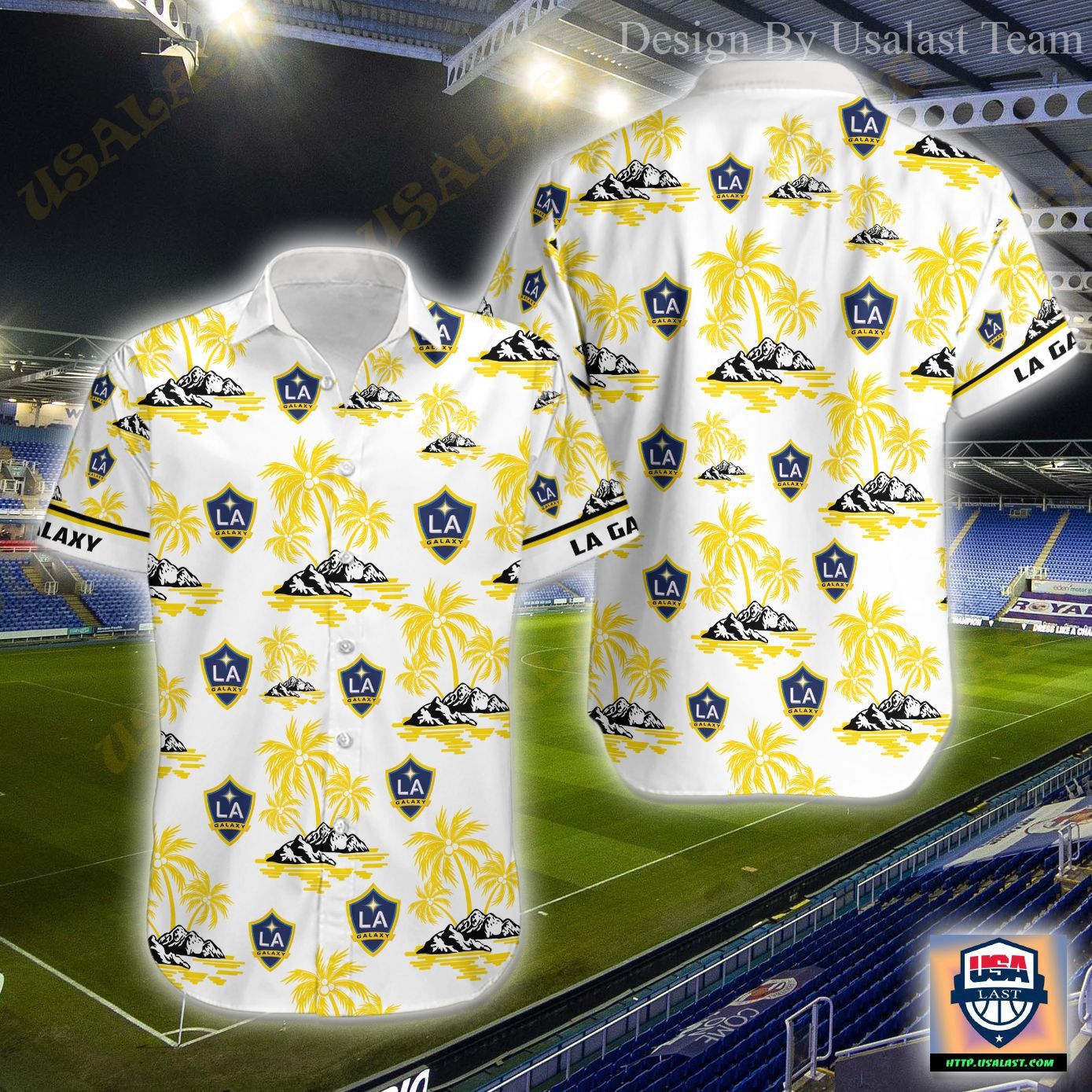 Mls La Galaxy Coconut Island Hawaiian Shirt