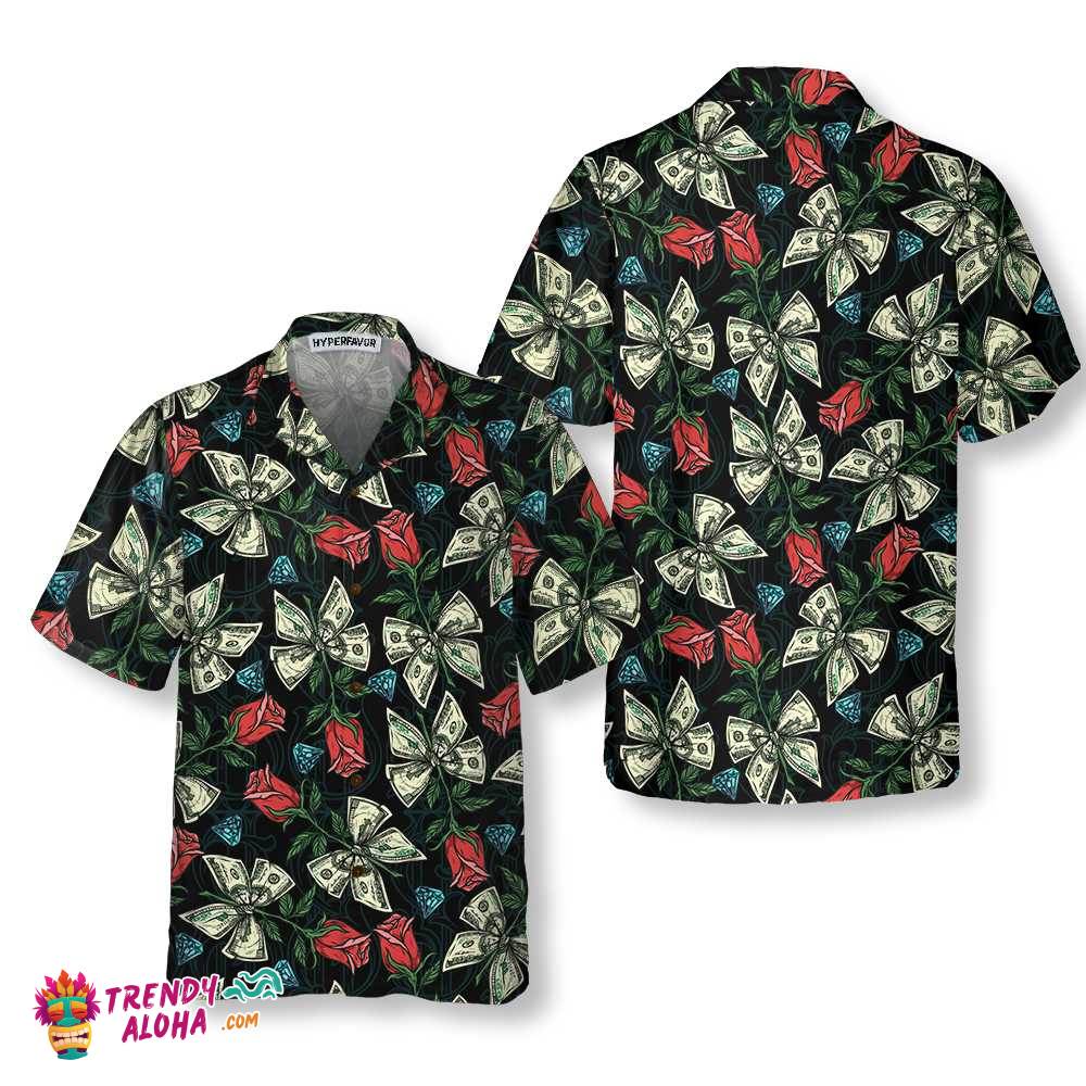Money Colorful Vintage Seamless Pattern With Diamonds Dollar Hawaiian Shirt, Funny Money Hawaiian Shirt Gift For Men Money Colorful Vintage Seamless Pattern With Diamonds Dollar Hawaiian Shirt, Funny Money Hawaiian Shirt Gift For Men