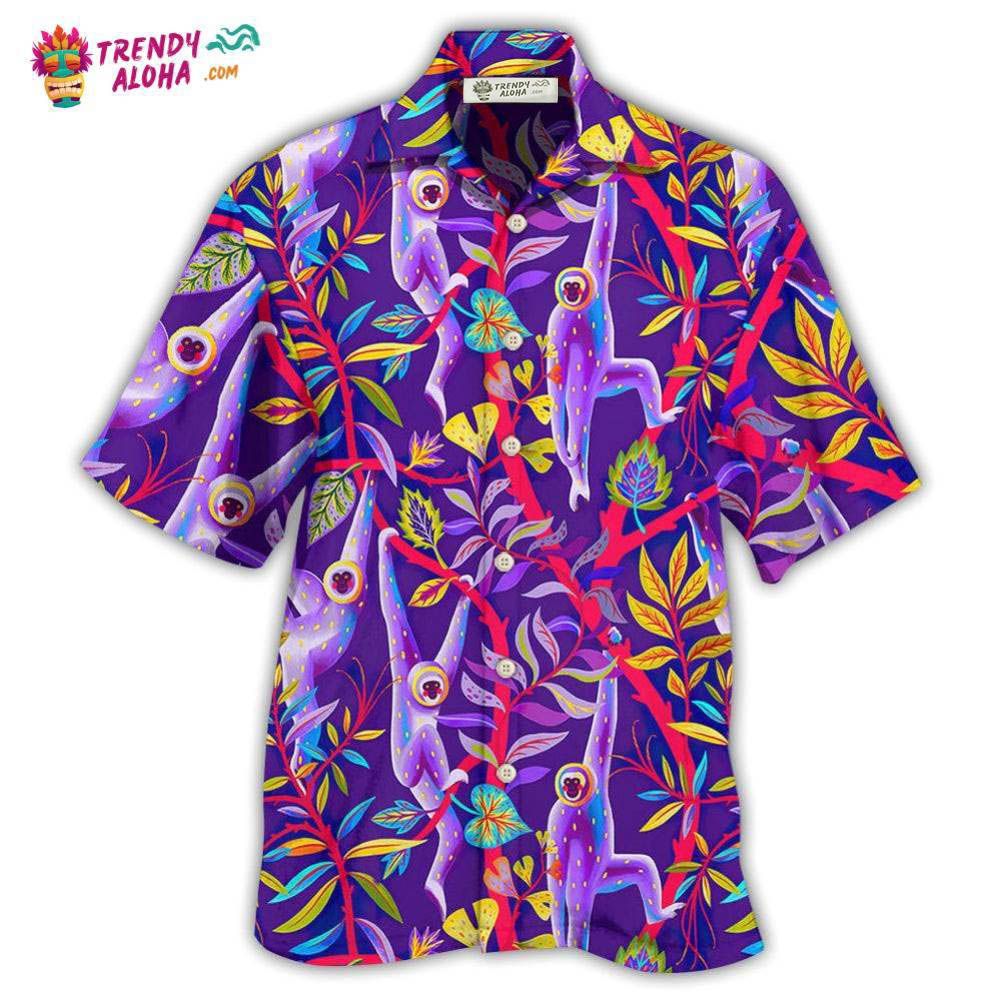 Monkey Colorful Monkey Hawaiian Shirt – Trendy Aloha Monkey Colorful Monkey Hawaiian Shirt – Trendy Aloha