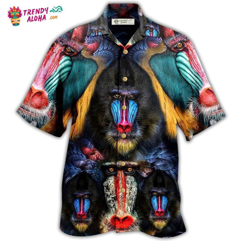 Monkey Mandrill Animals Love Forest And Live It Forever Hawaiian Shirt – Trendy Aloha