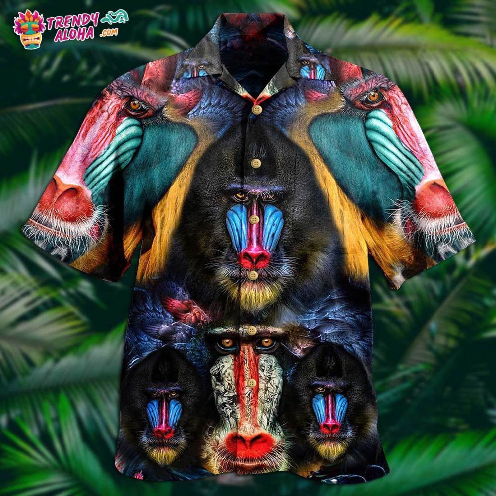 Monkey Mandrill Animals Love Forest And Live It Forever Hawaiian Shirt – Trendy Aloha