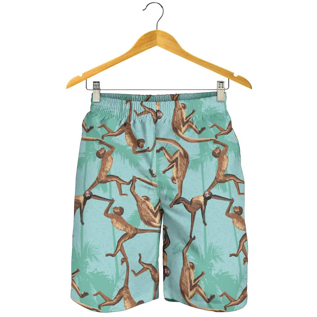 Monkey Palm Tree Background For Men Women Kid Shorts