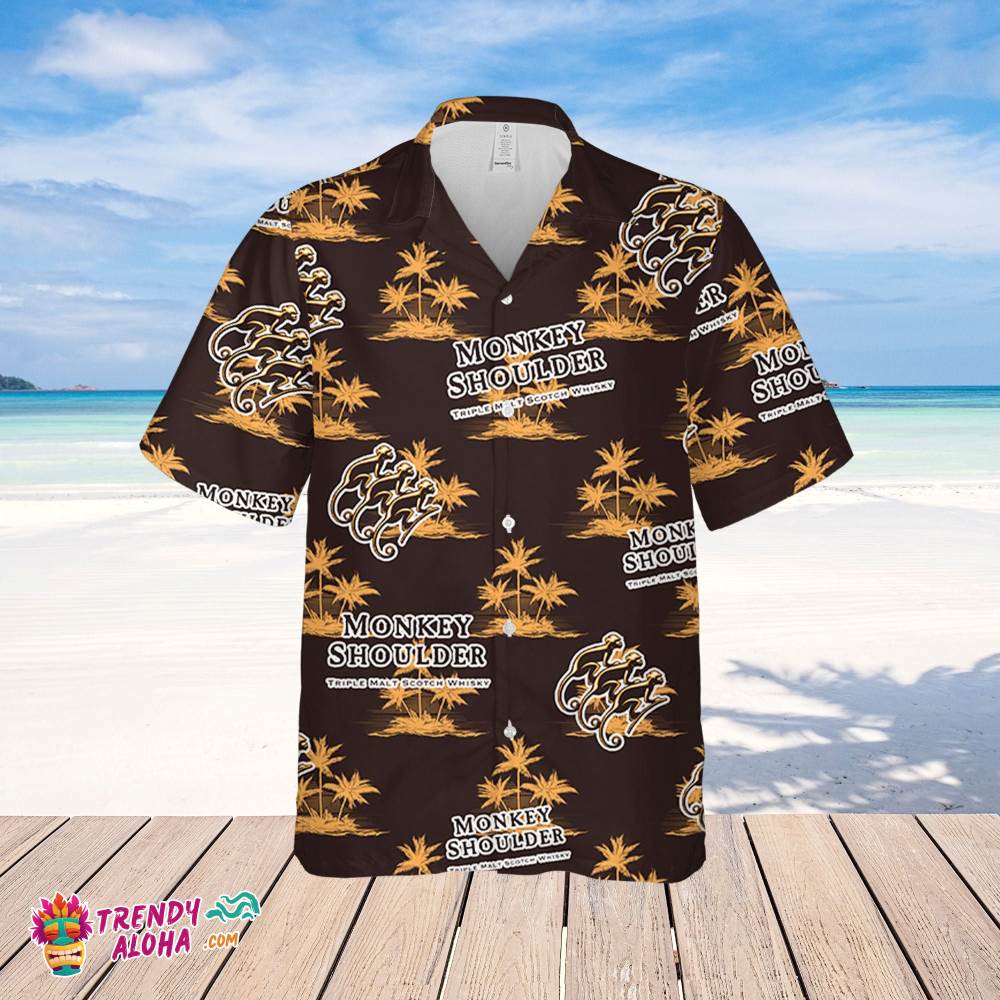 Monkey Shoulder Whiskey Hawaiian Coconut Island Pattern
