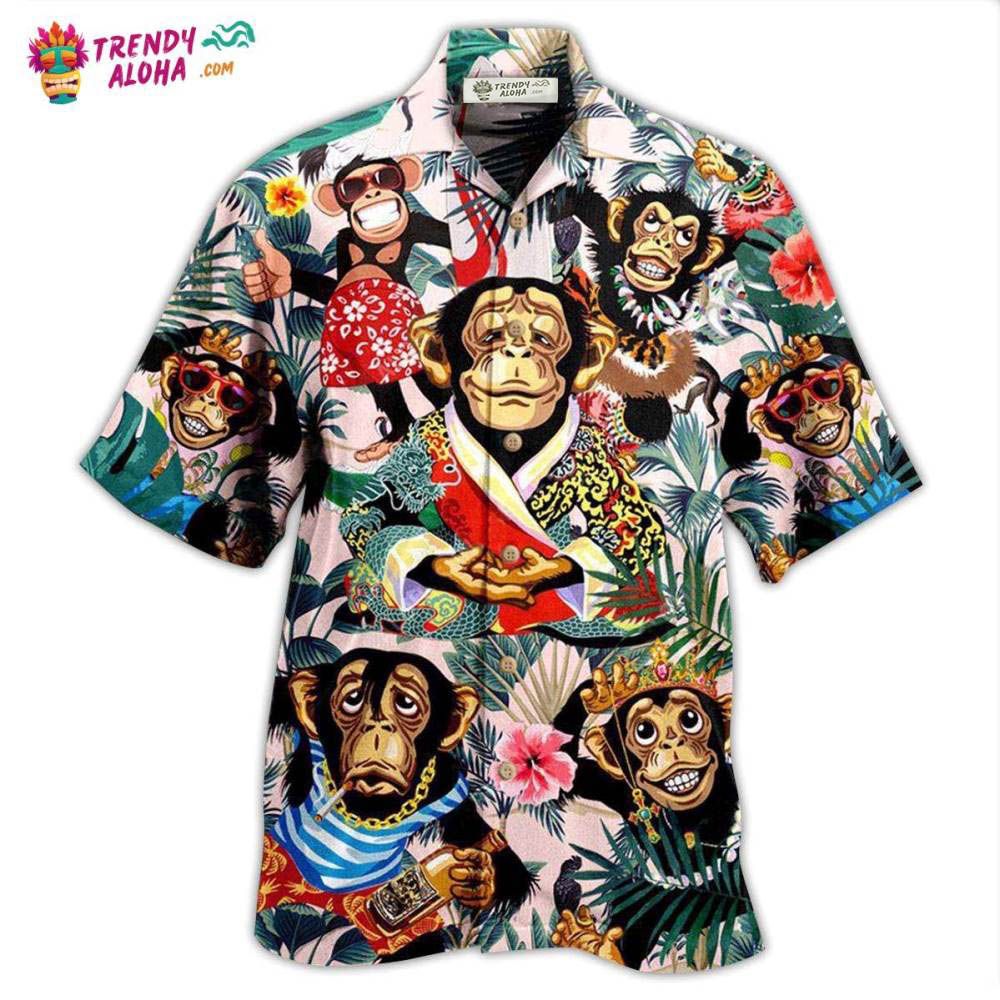 Monkey So Funny Smile Like A Monkey Hawaiian Shirt – Trendy Aloha Monkey So Funny Smile Like A Monkey Hawaiian Shirt – Trendy Aloha