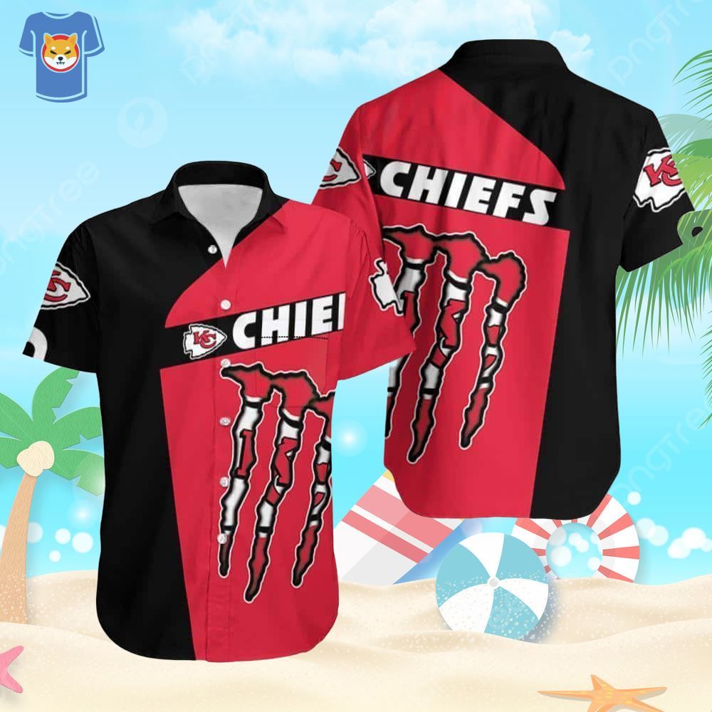Monster Energy Kansas City Chiefs Hawaiian Shirt