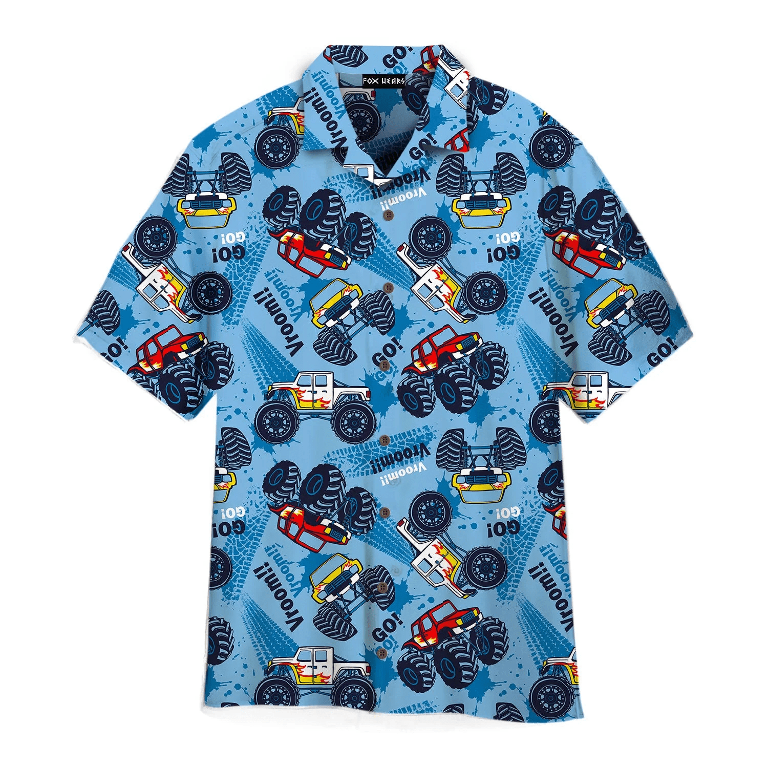 Monster Truck Cars Trendy Hawaiian Shirt Monster Truck Cars Trendy Hawaiian Shirt