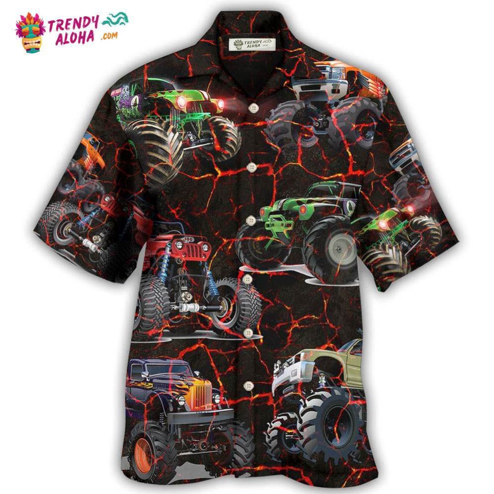 Monster Truck Lava Style Hawaiian Shirt – Trendy Aloha Monster Truck Lava Style Hawaiian Shirt – Trendy Aloha