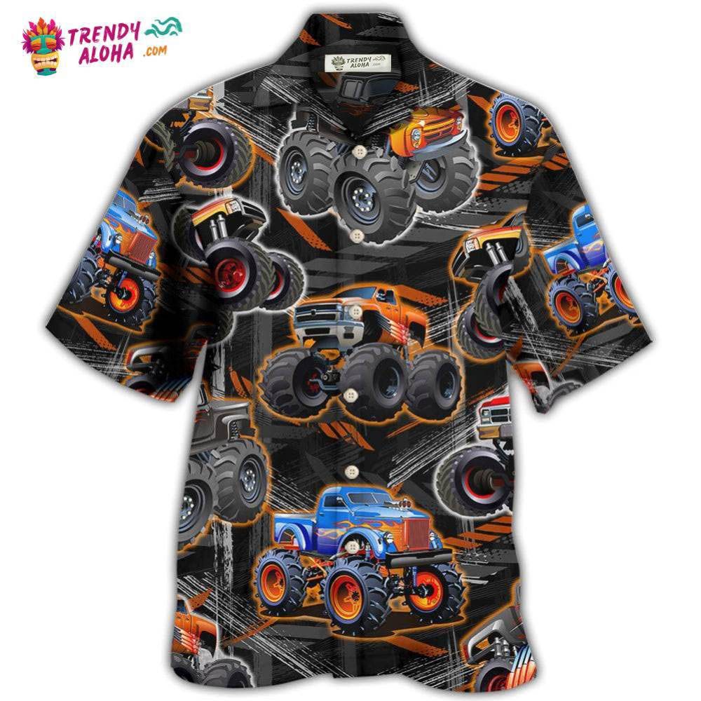Monster Truck Racing Art Hawaiian Shirt – Trendy Aloha Monster Truck Racing Art Hawaiian Shirt – Trendy Aloha
