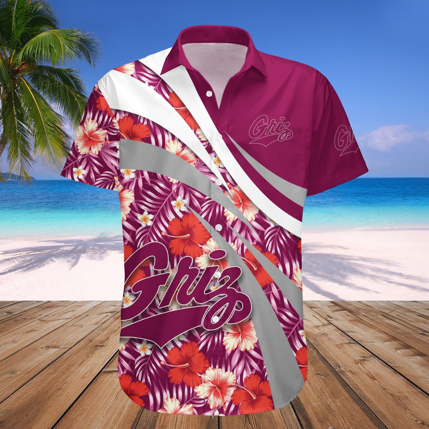 Montana Grizzlies Hawaii Shirt Hibiscus Sport Style – NCAA