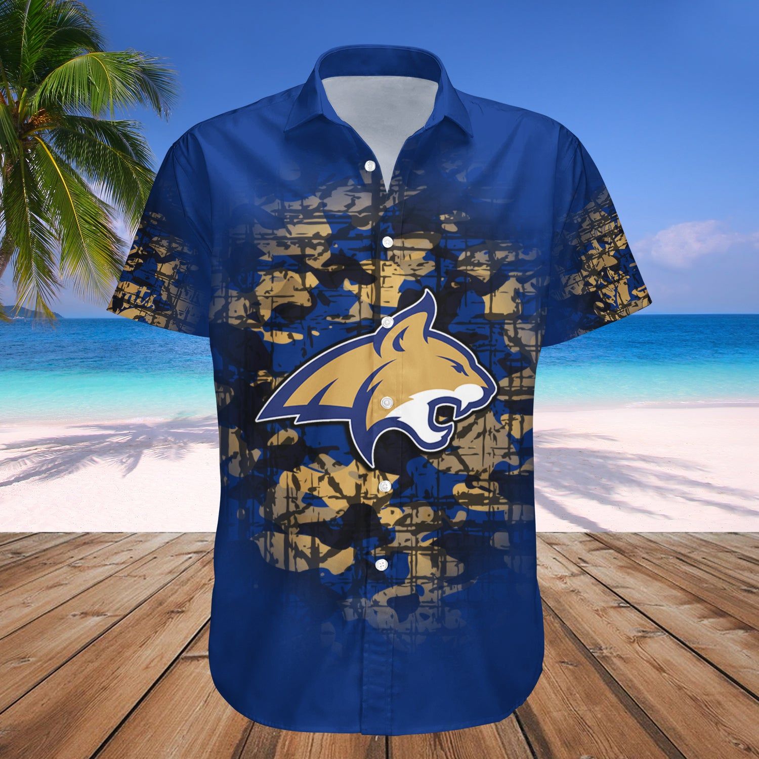 Montana State Bobcats Hawaii Shirt Camouflage Vintage – NCAA